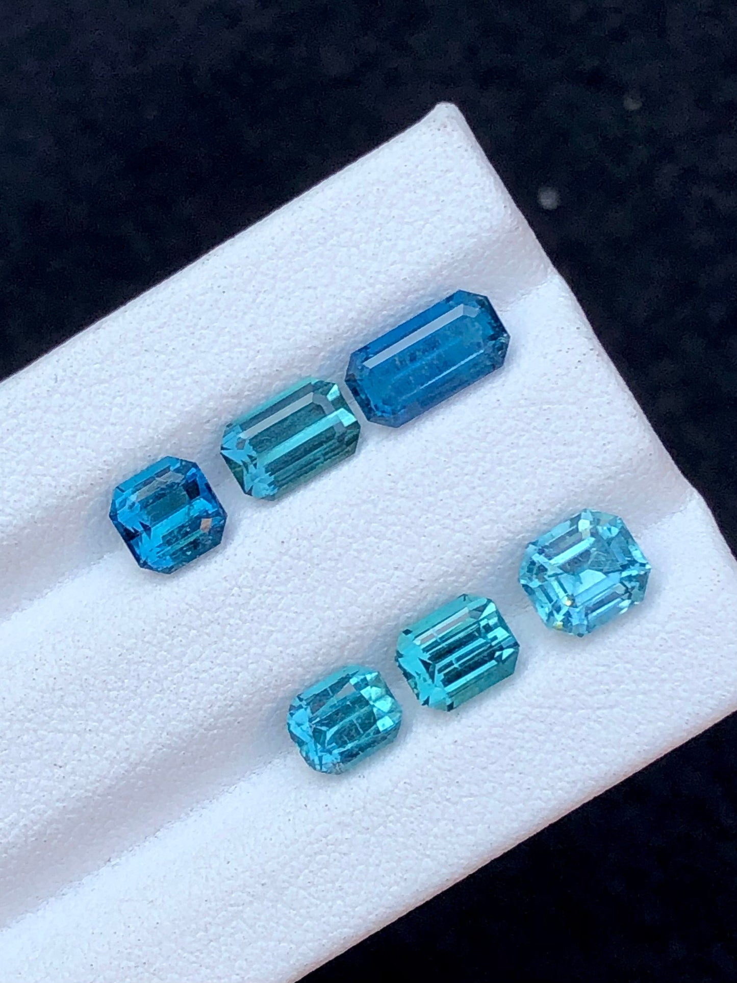 Blue tourmaline lot 5.50 carats