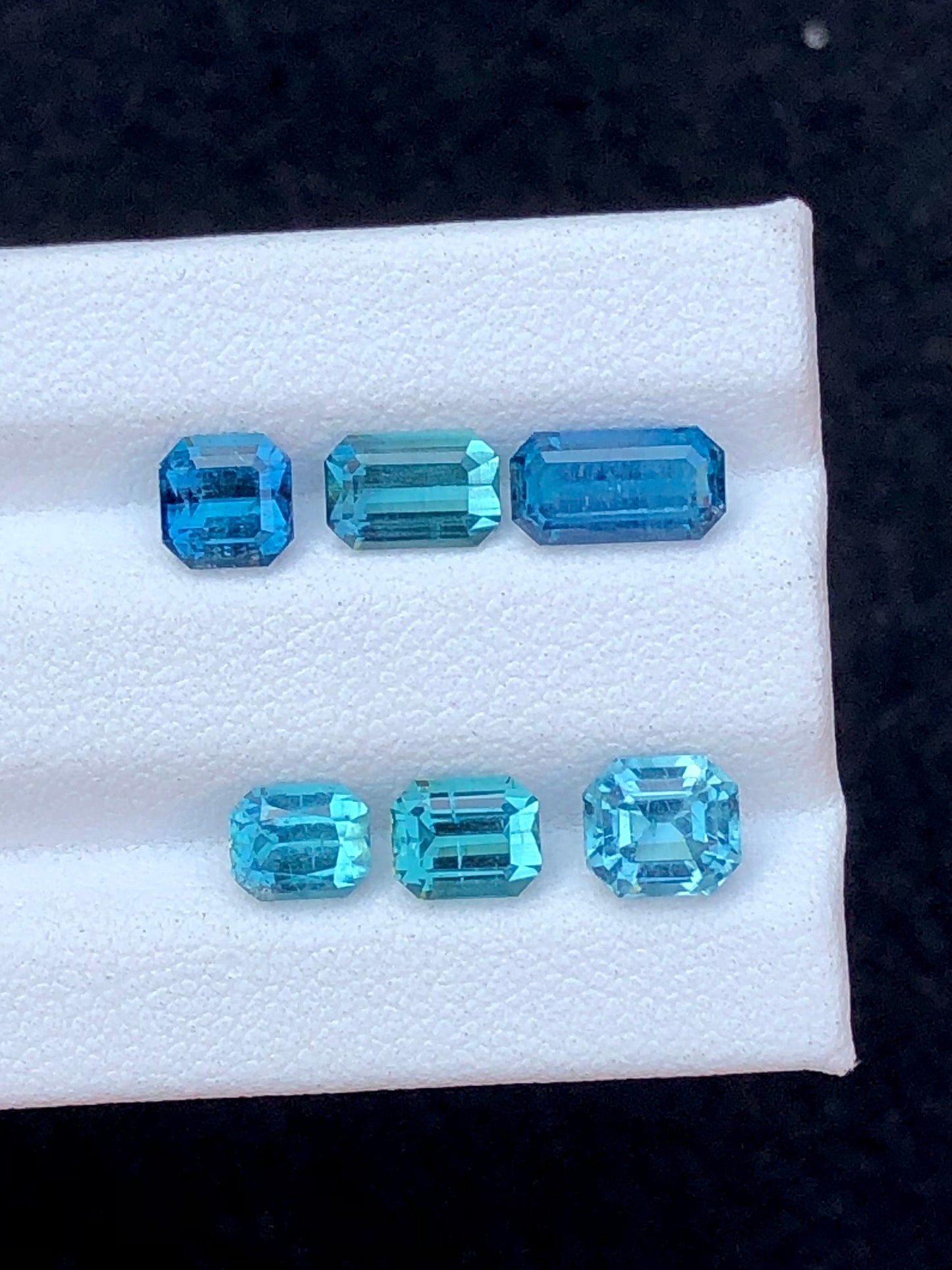 Blue tourmaline lot 5.50 carats