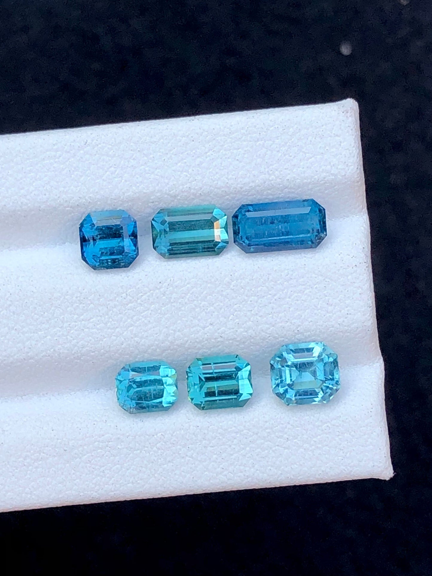 Blue tourmaline lot 5.50 carats