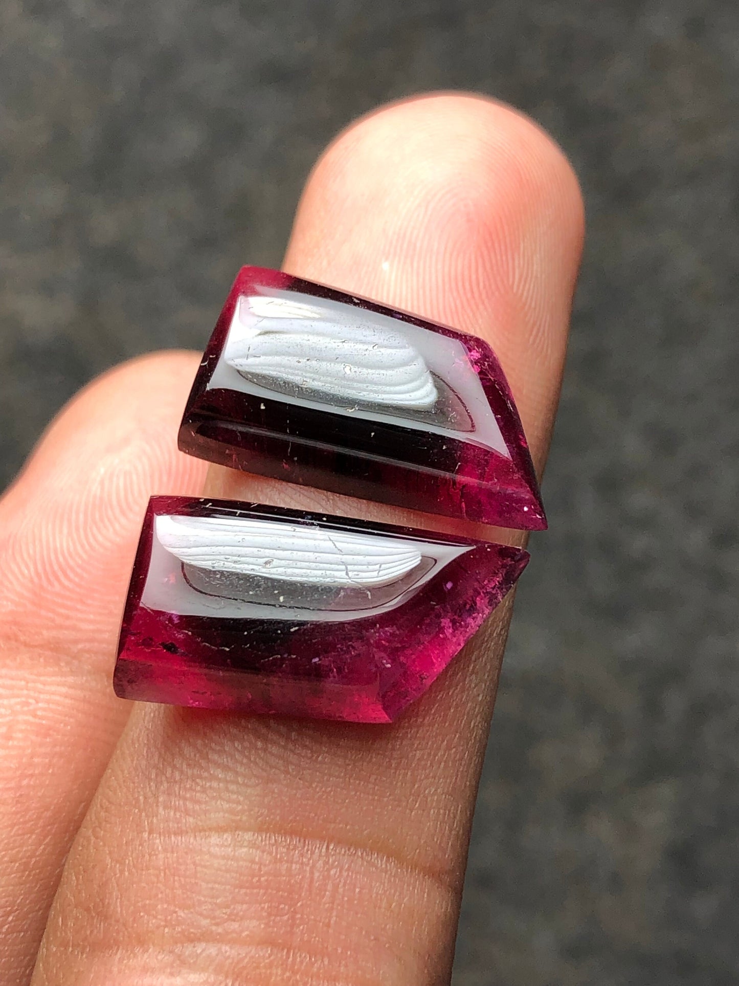 Natural tourmaline pair 26 carat