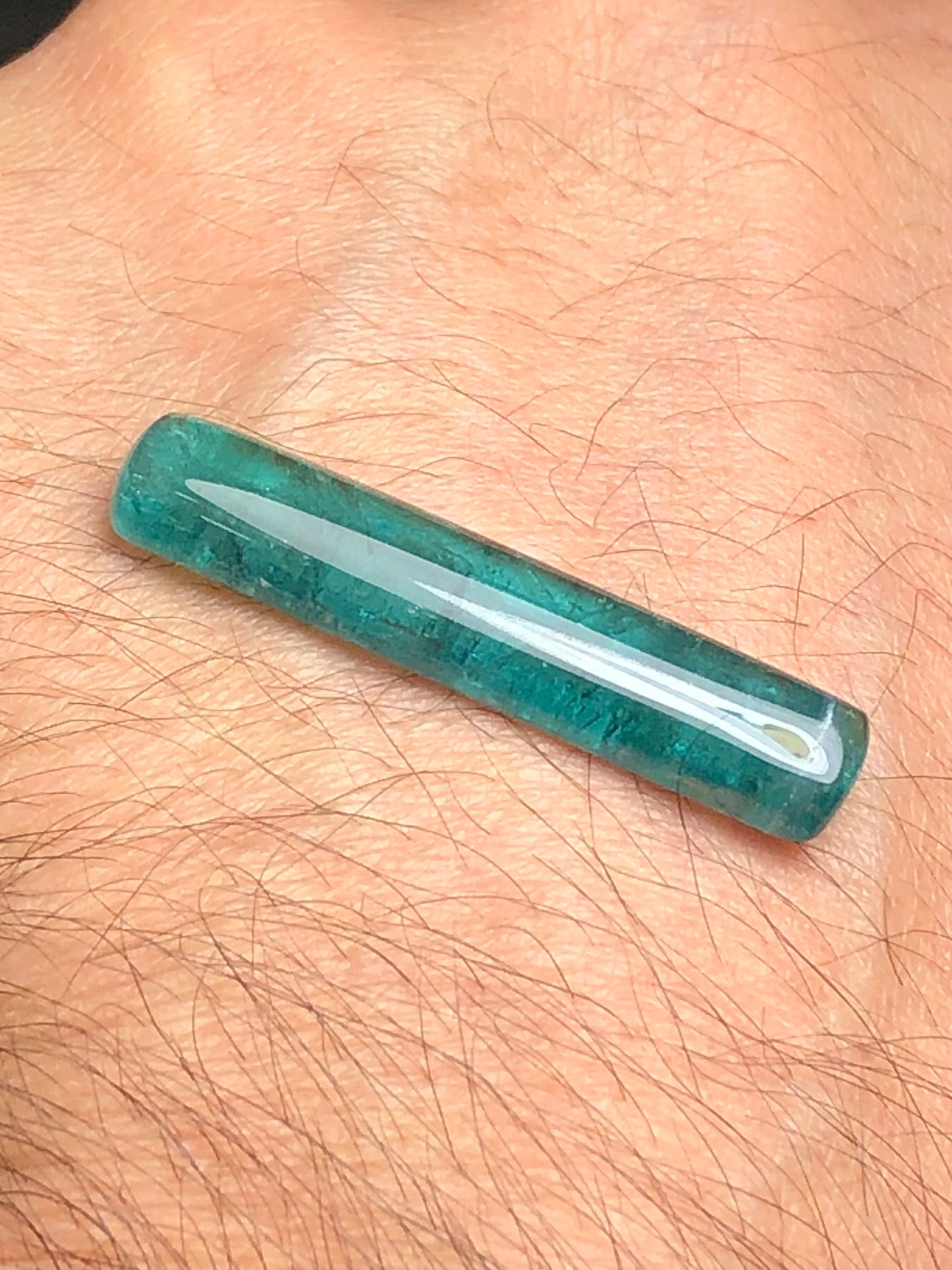 Lagoon blue tourmaline cabochon 10.90 carat