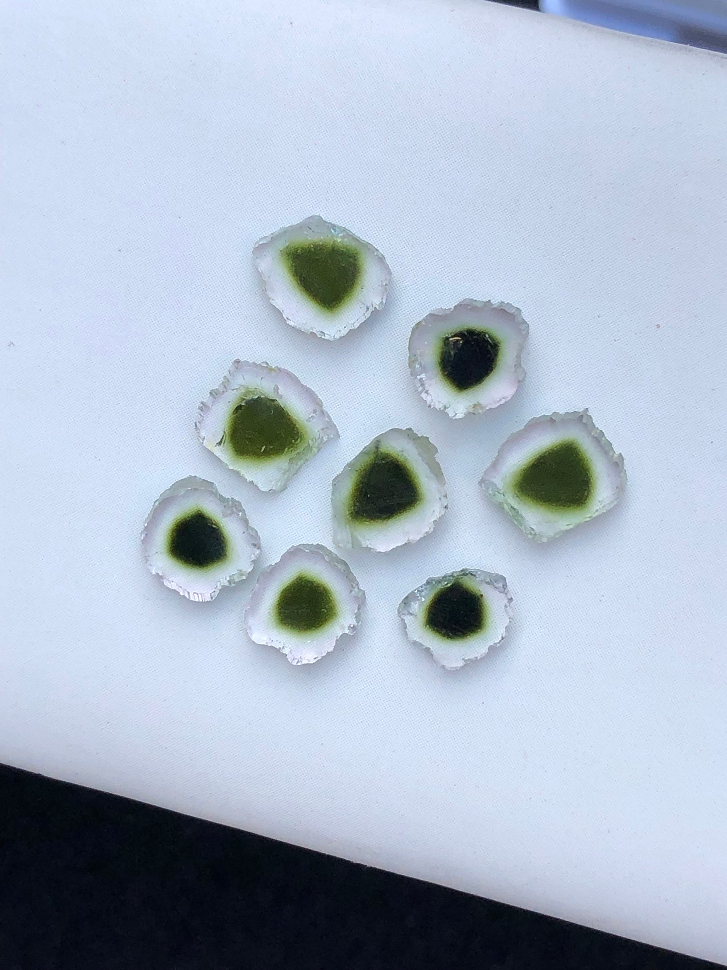 Natural tourmaline slices 6.80 carats