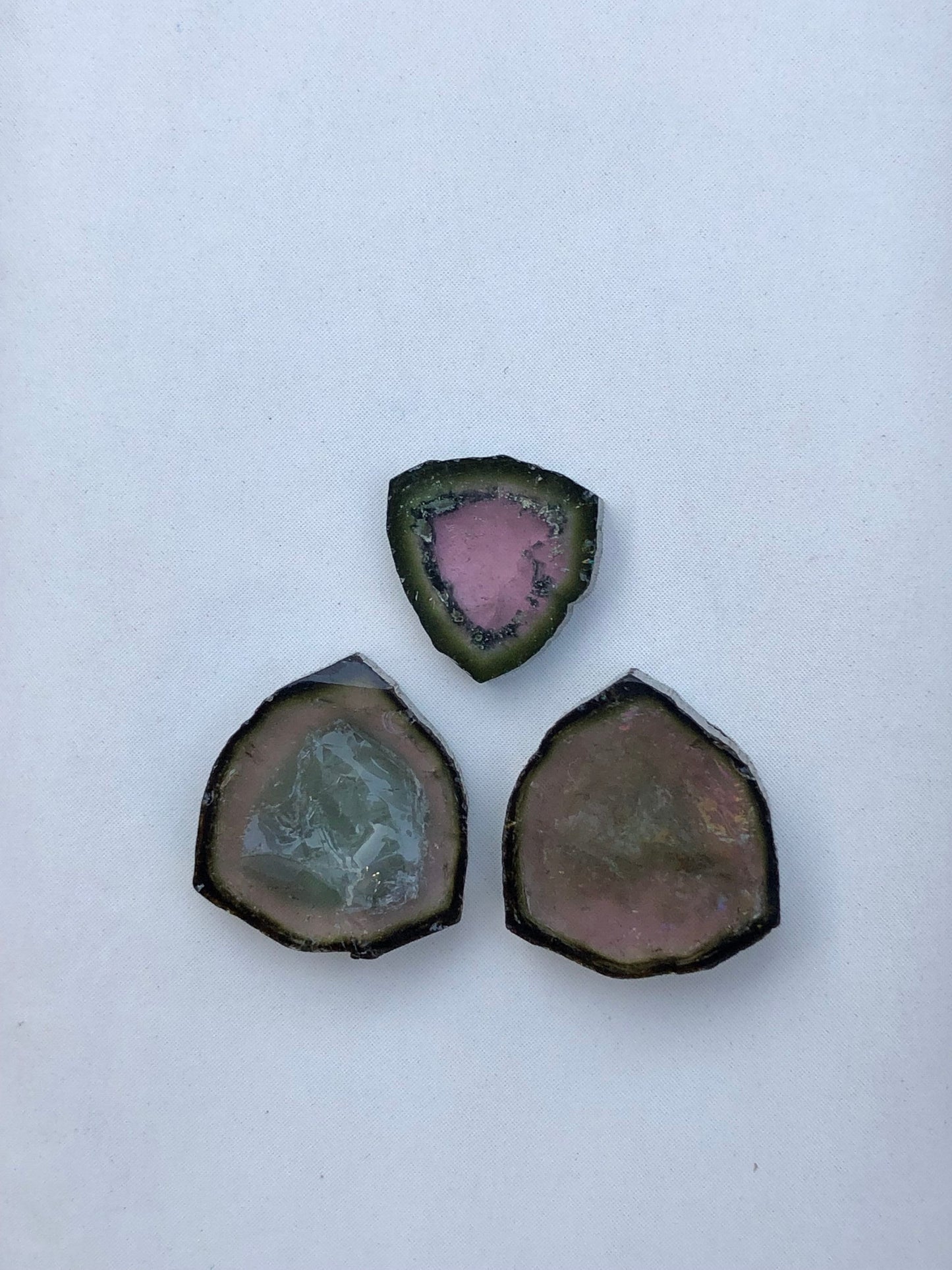 Natural tourmaline slices pairs set 15.40 carats