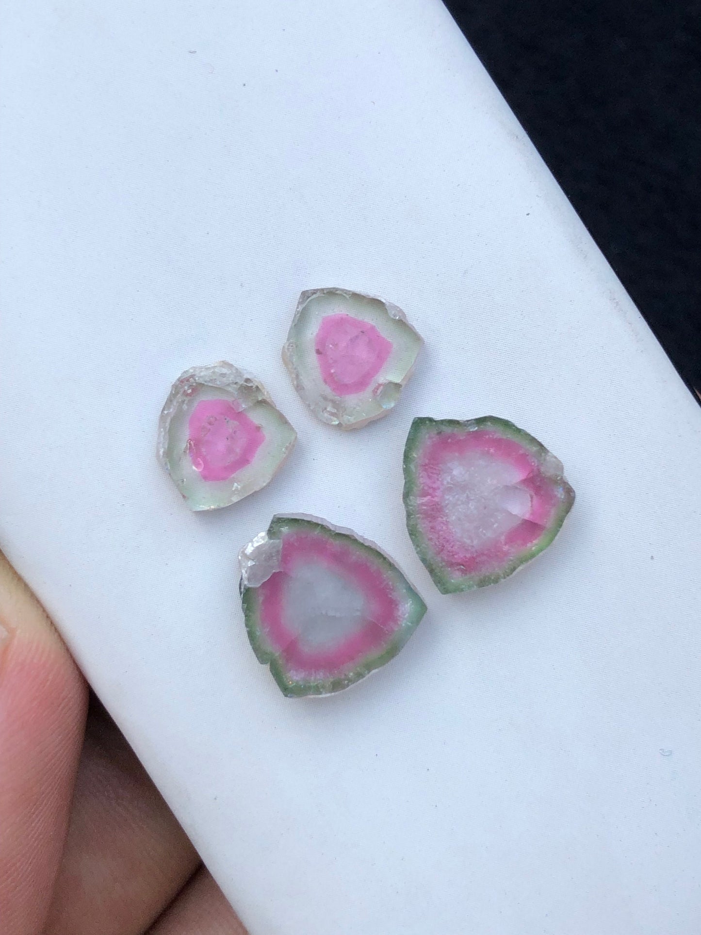 Natural tourmaline slices pairs 16.70 carats