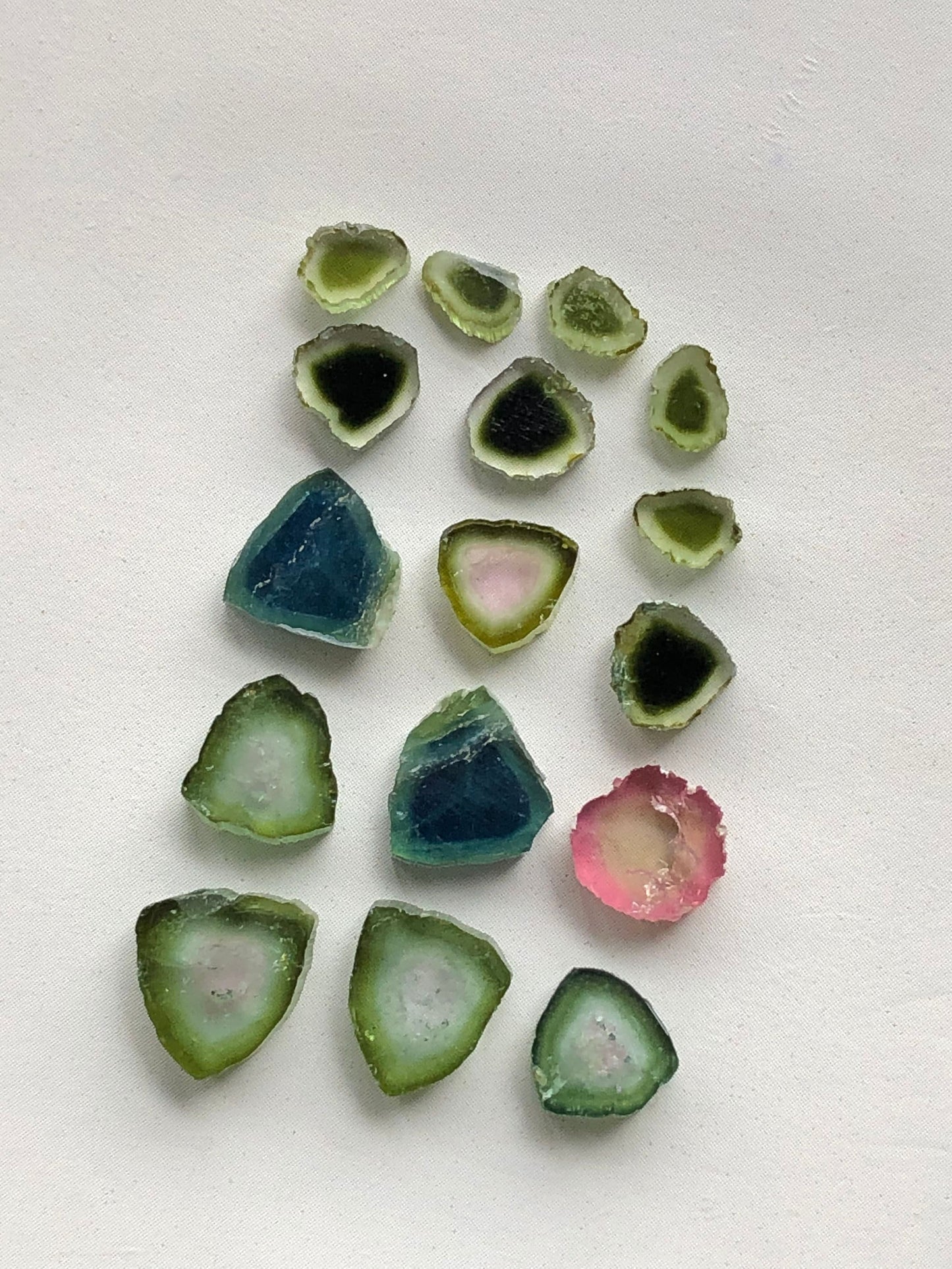 Natural tourmaline slices 17.50 carats