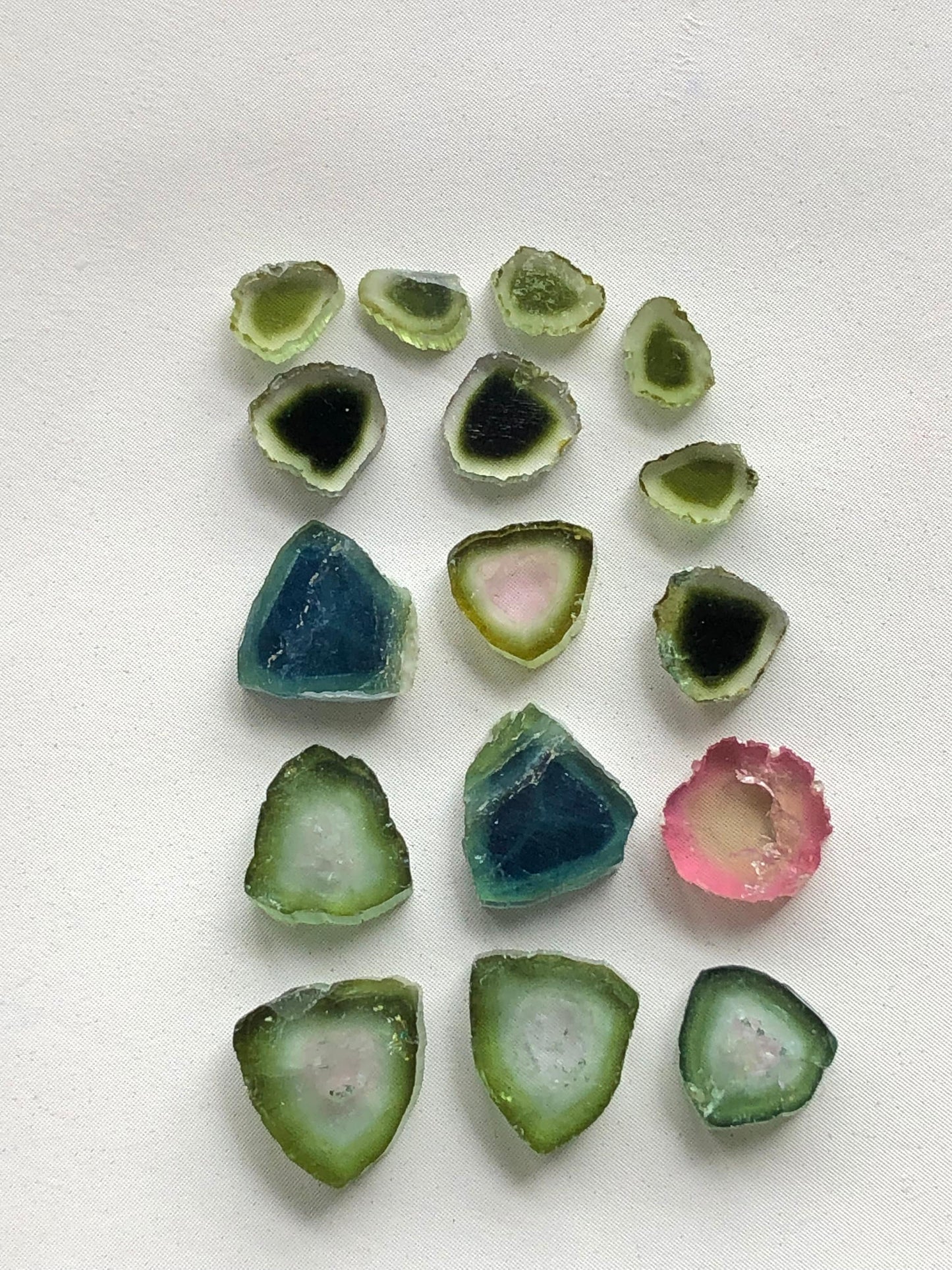 Natural tourmaline slices 17.50 carats