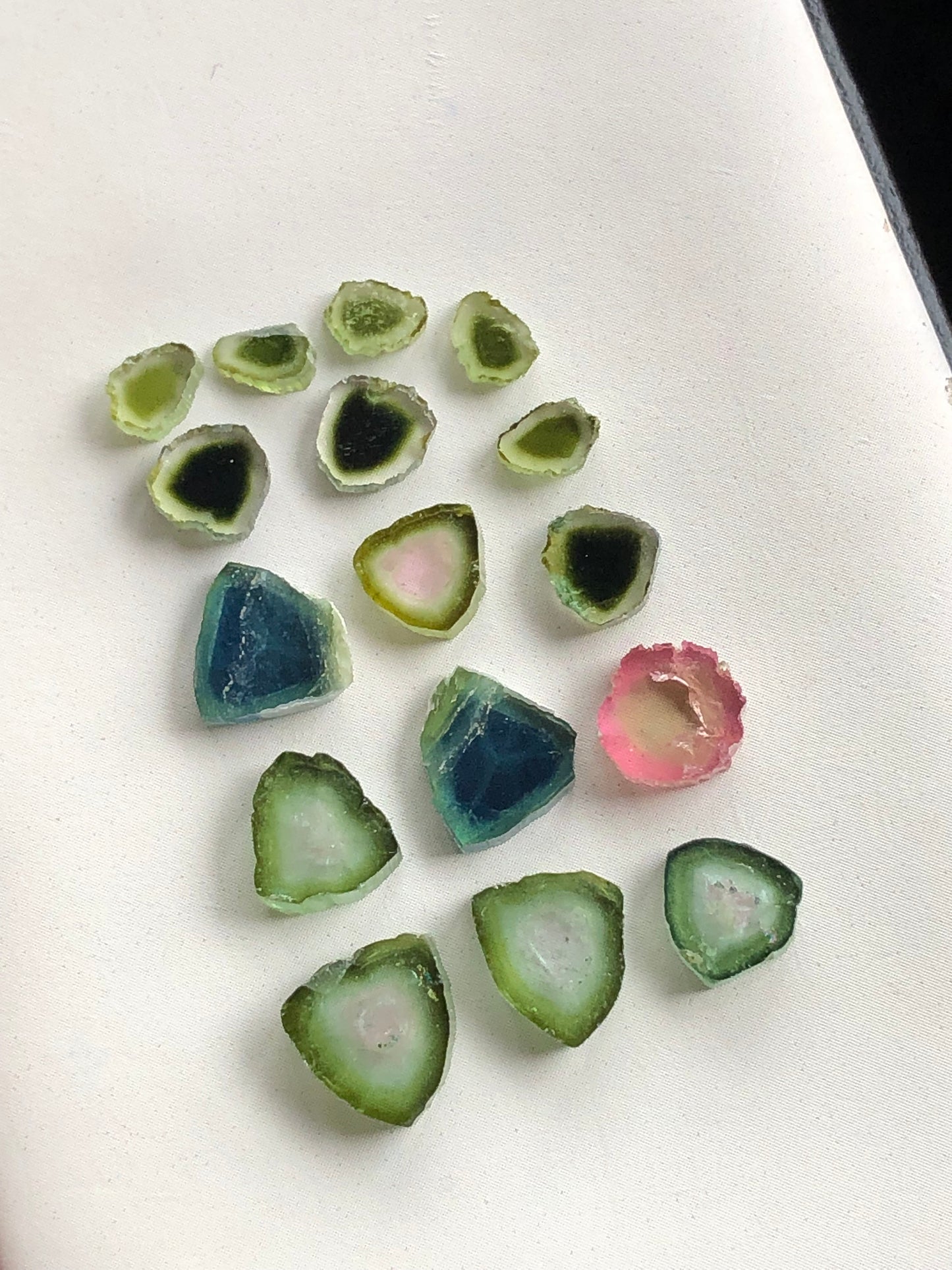 Natural tourmaline slices 17.50 carats