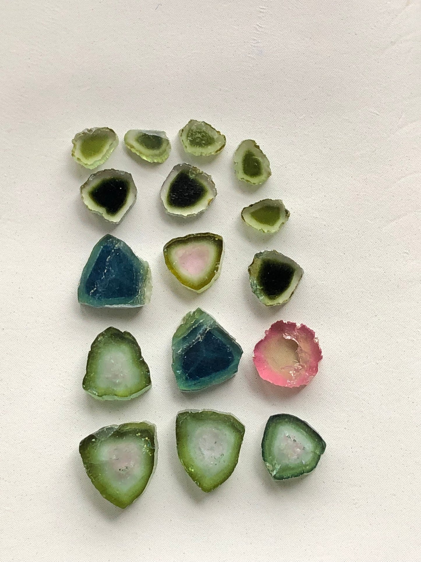 Natural tourmaline slices 17.50 carats