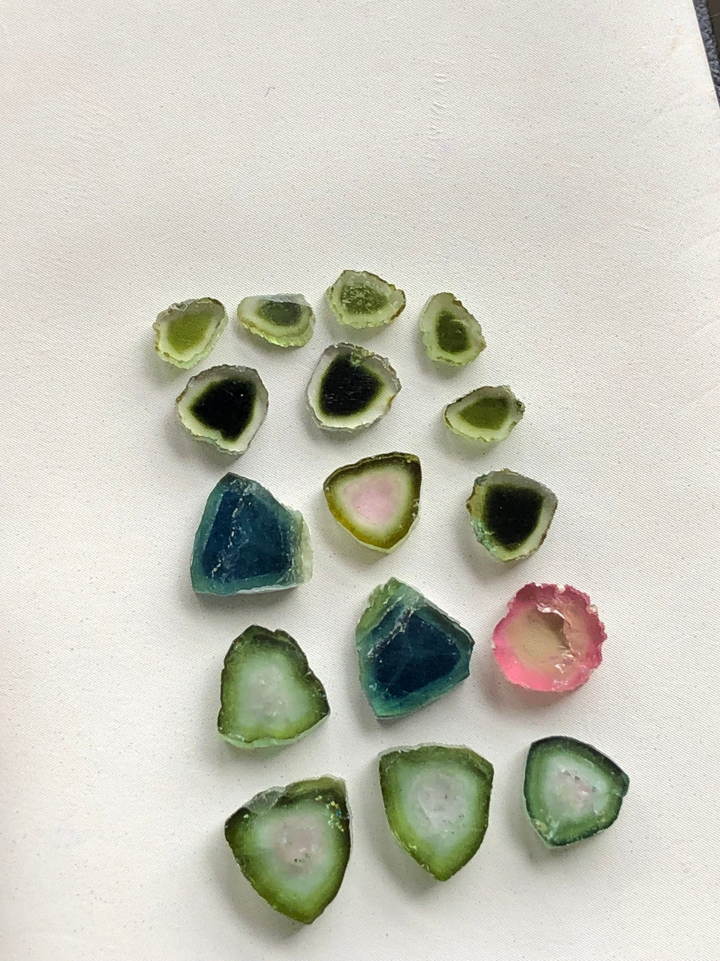 Natural tourmaline slices 17.50 carats