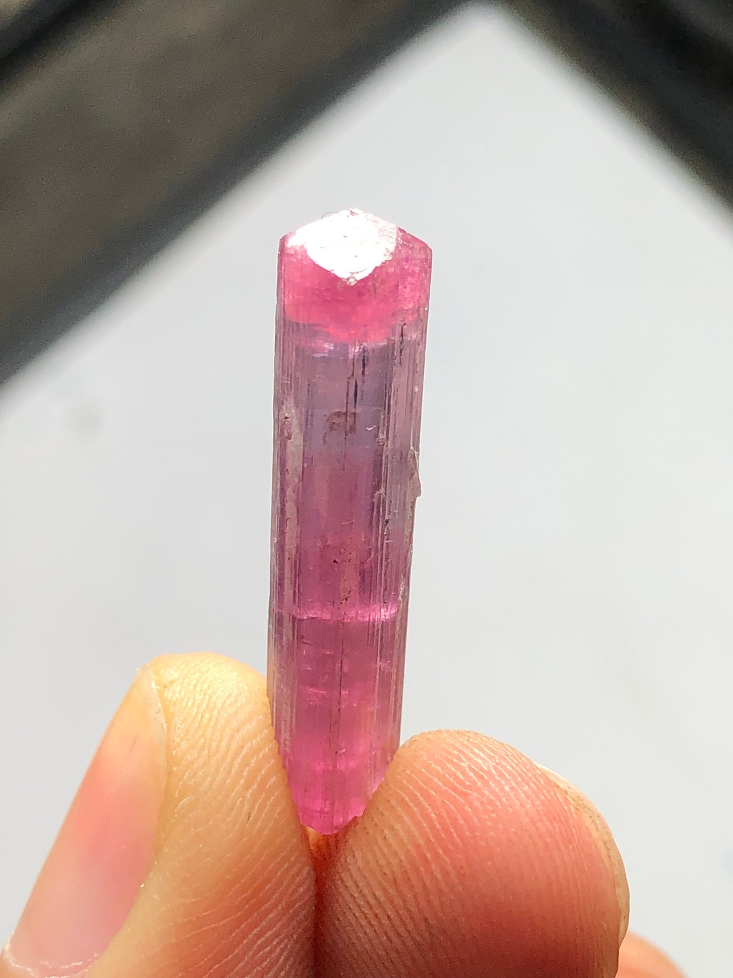 Tri colour tourmaline crystal 11.60 carat