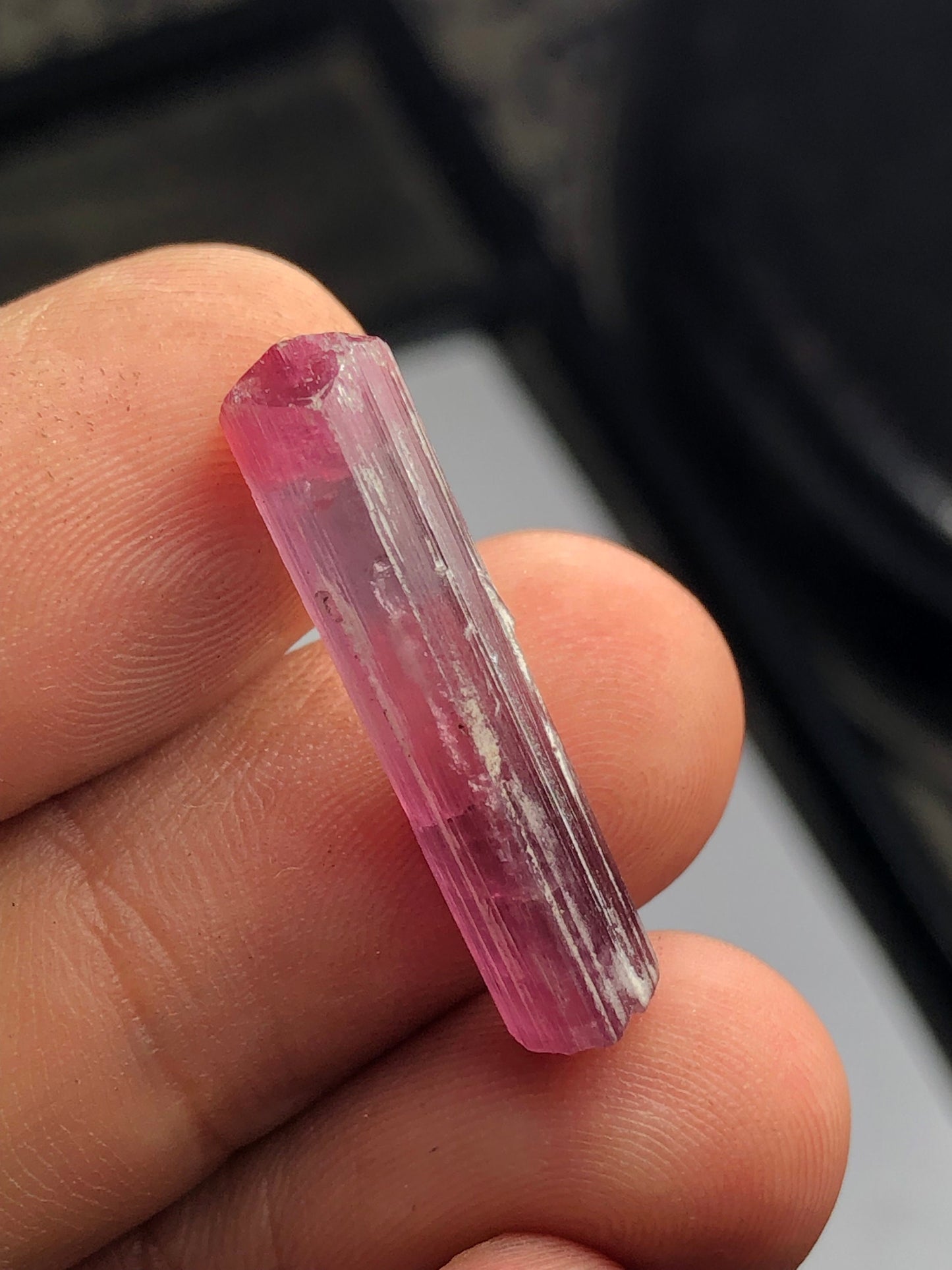 Tri colour tourmaline crystal 11.60 carat