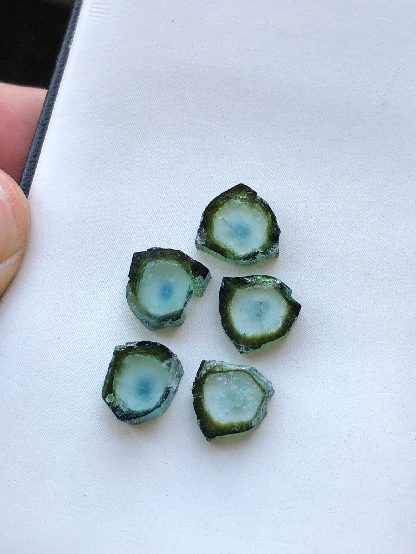 Natural tourmaline slices available 13.80 carats from Afghanistan