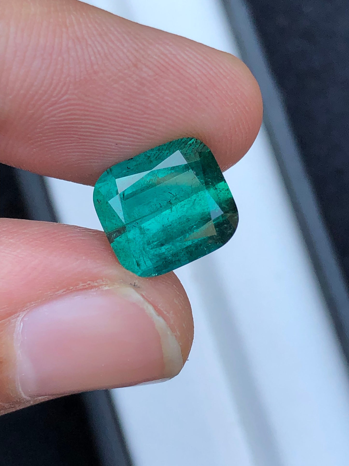 Greenish blue tourmaline 5.80 carat