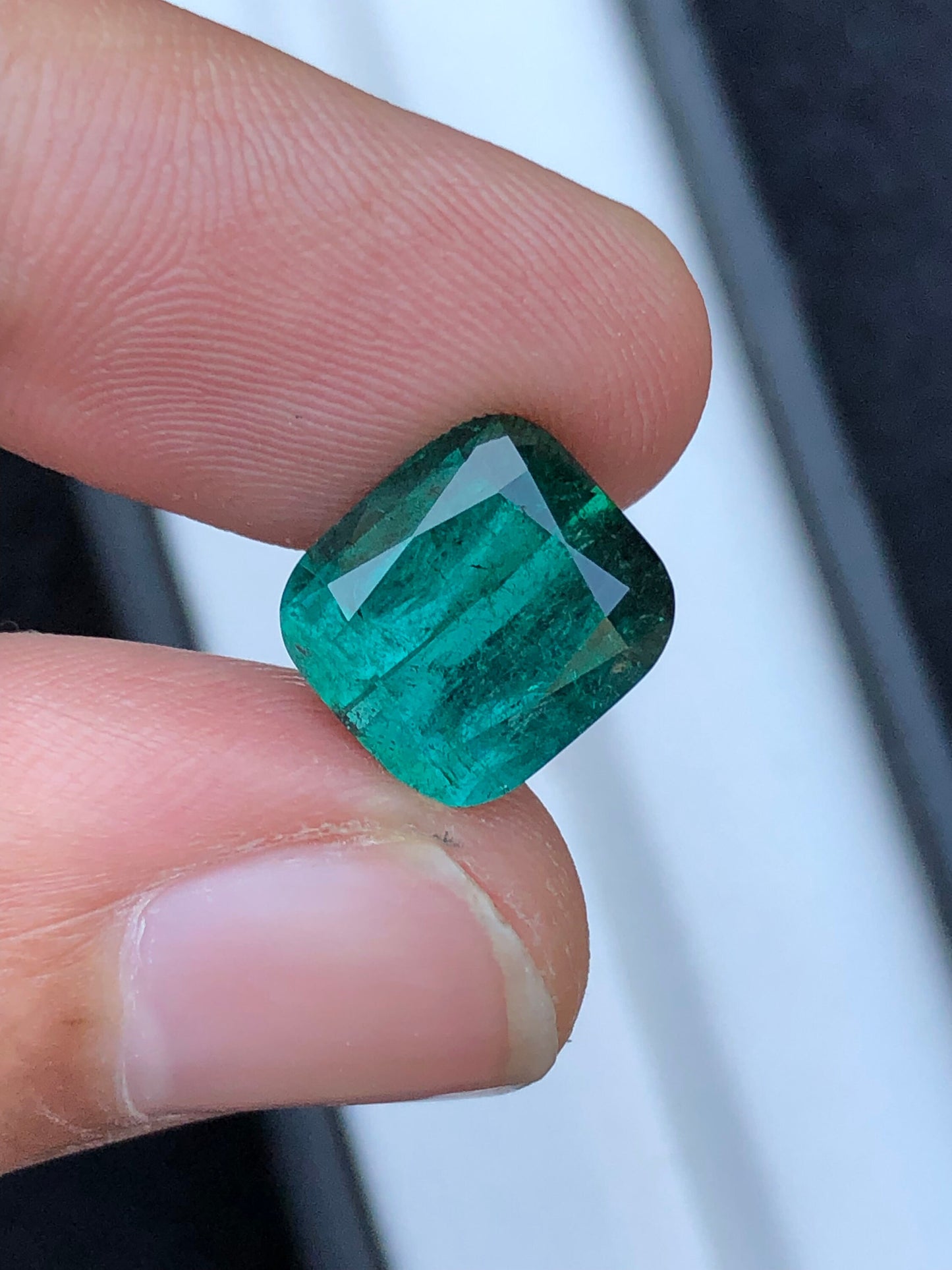 Greenish blue tourmaline 5.80 carat