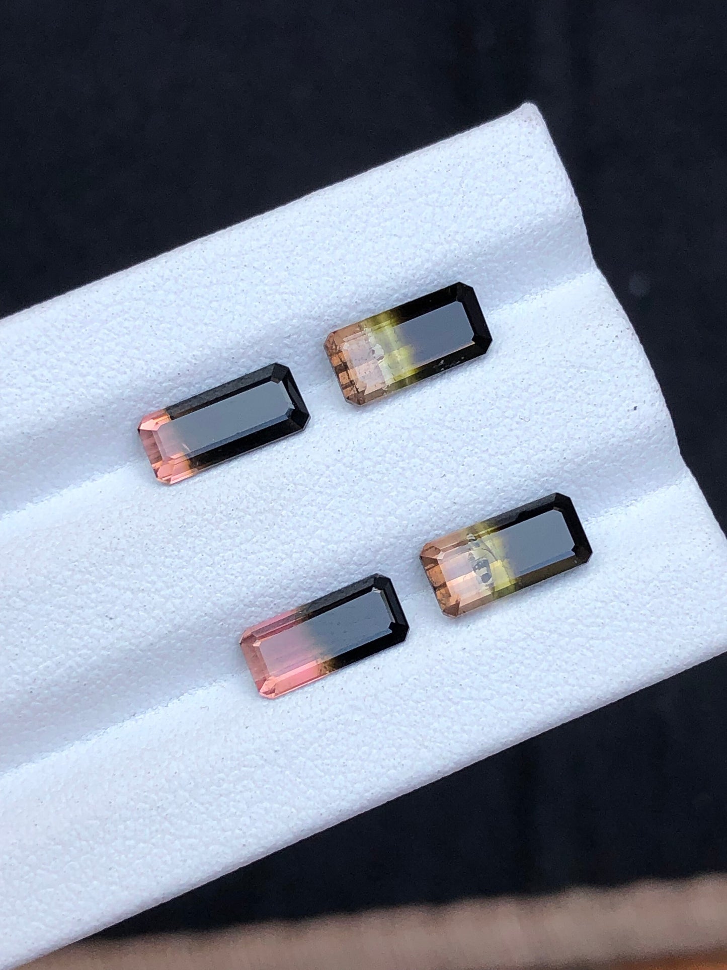 Natural tourmaline pairs 100