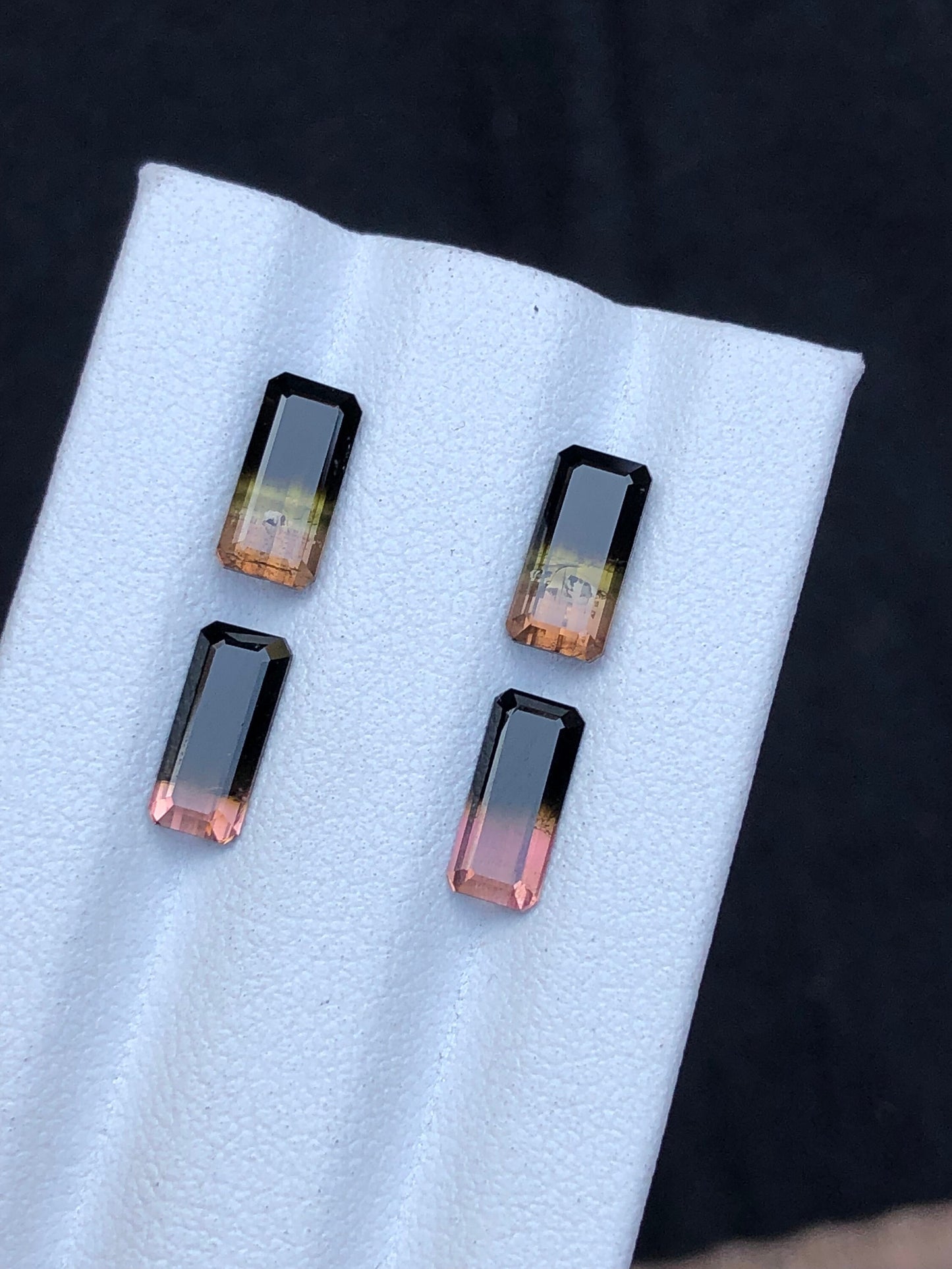 Natural tourmaline pairs 100