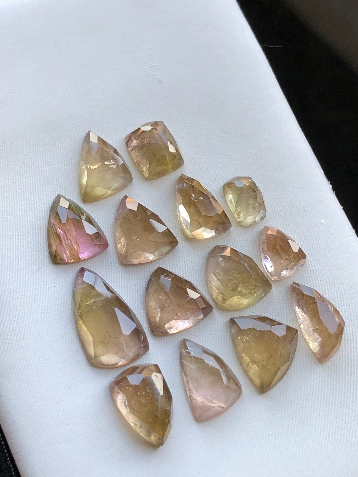 Natural tourmaline rose cuts 34 carats