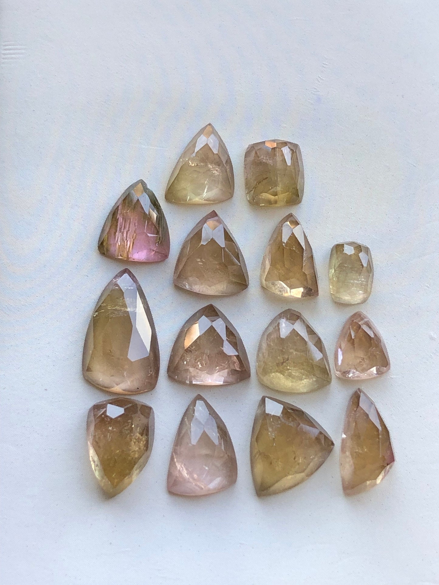 Natural tourmaline rose cuts 34 carats