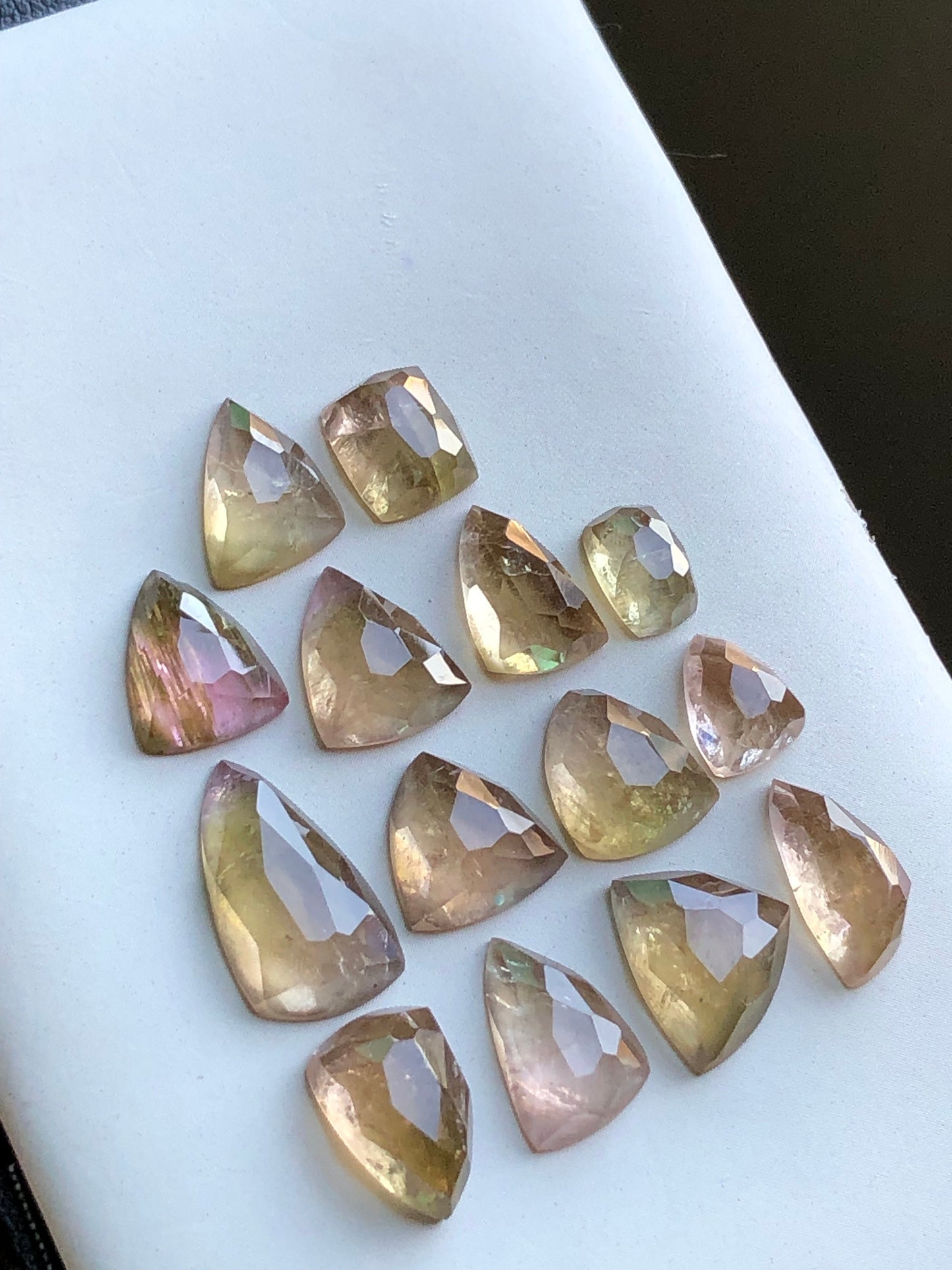 Natural tourmaline rose cuts 34 carats