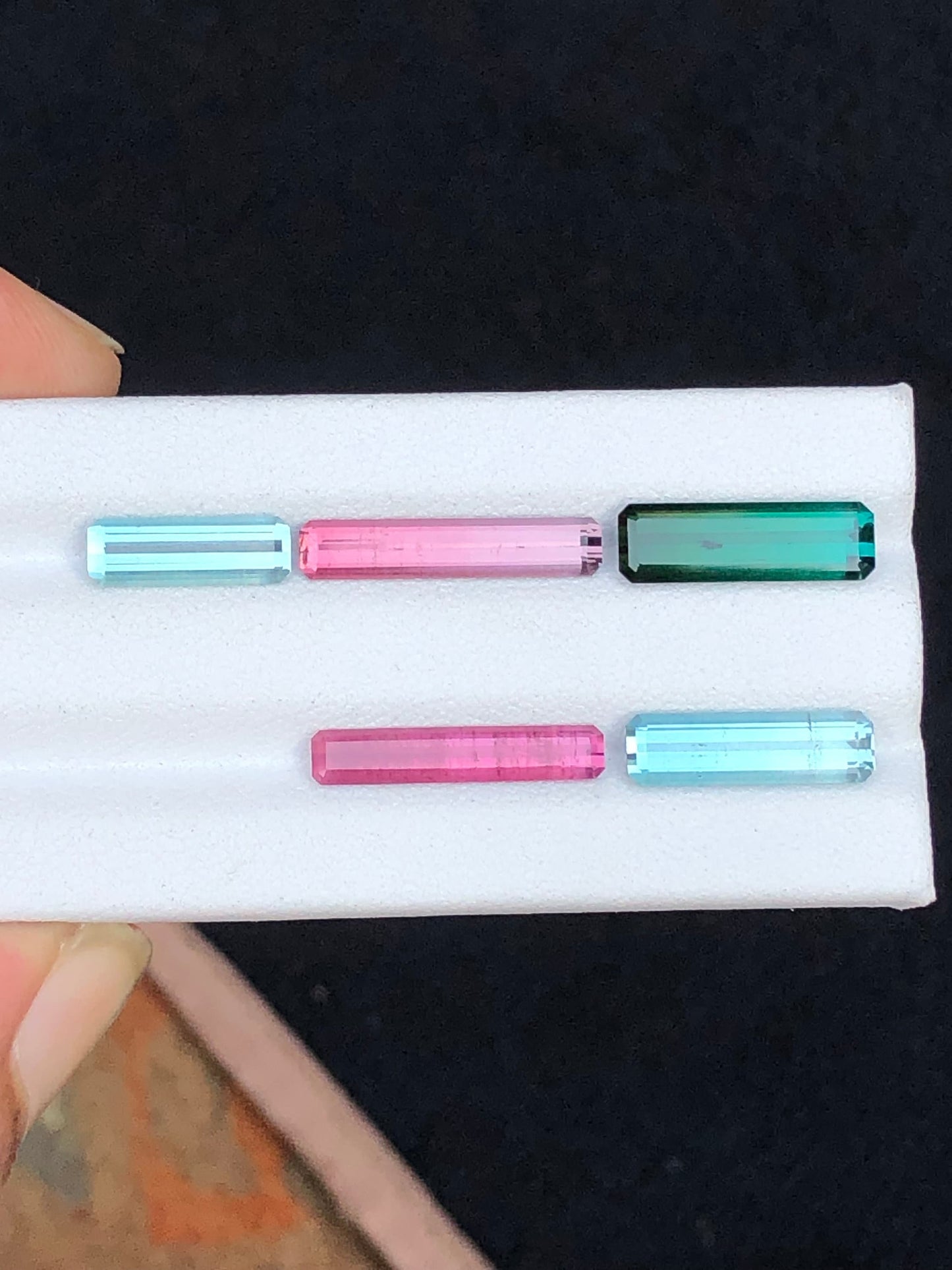 Multi colours faceted tourmalines 10.70 carats