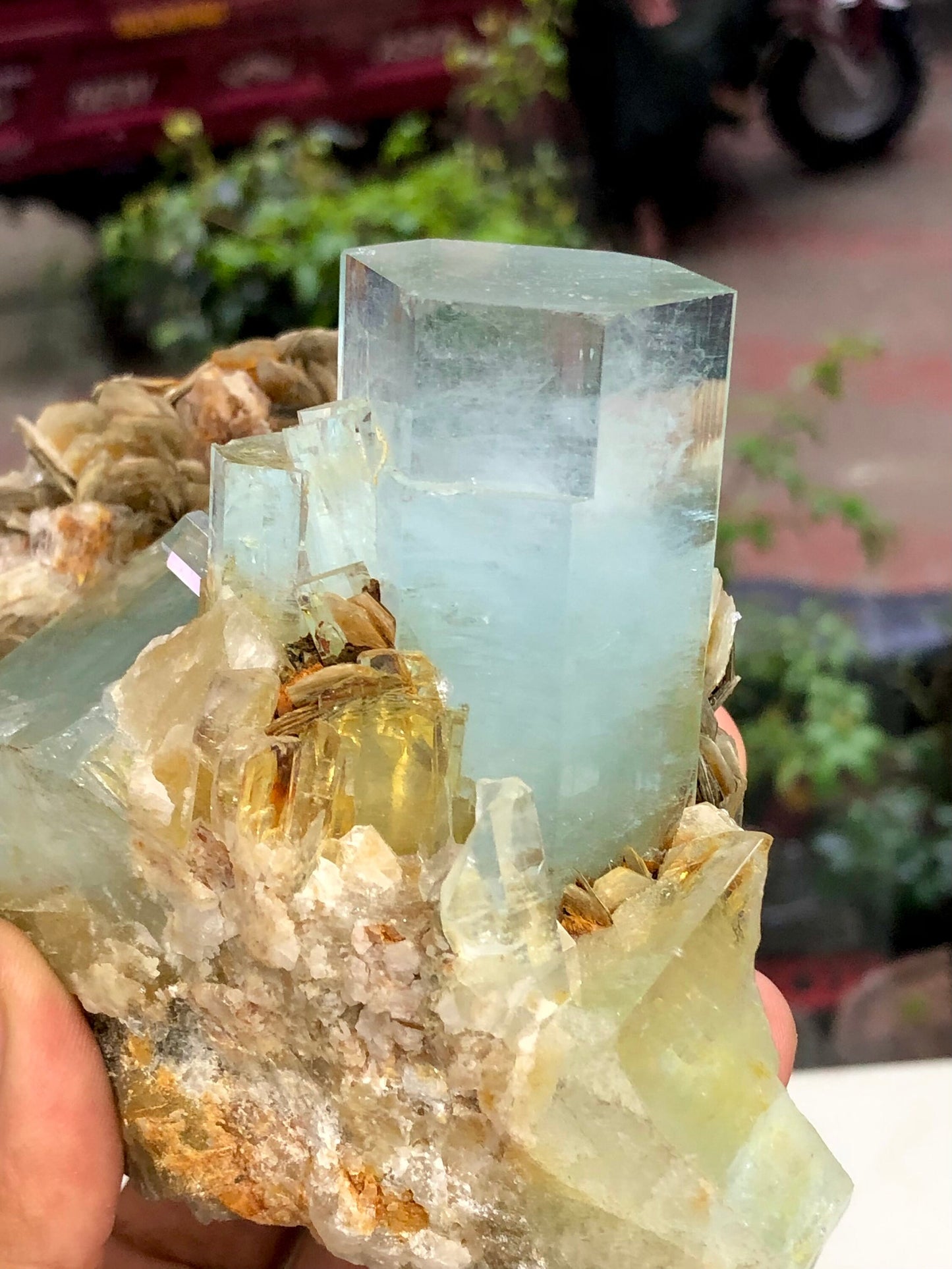 Natural aquamarine spicemen from Pakistan nagar