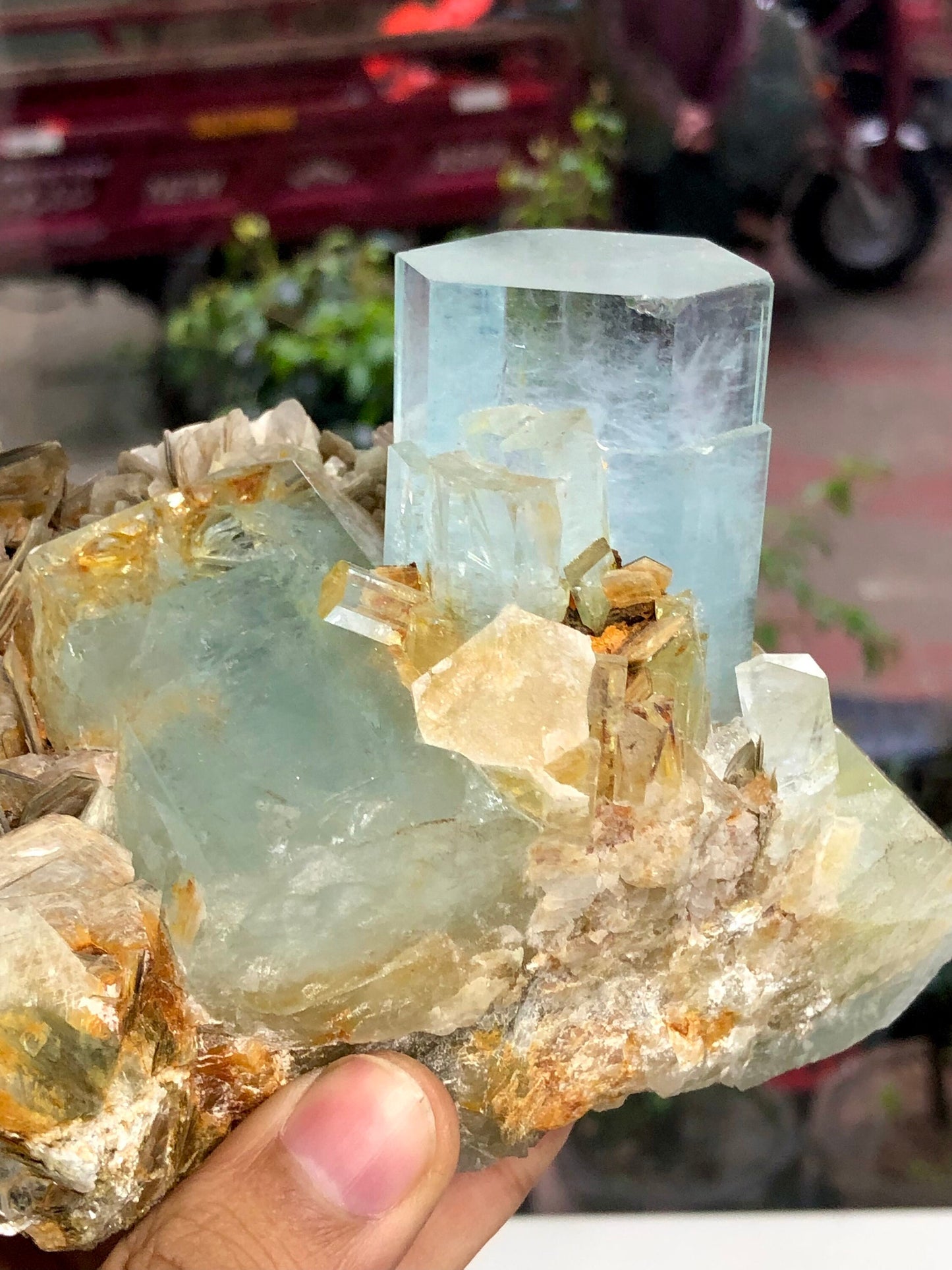 Natural aquamarine spicemen from Pakistan nagar