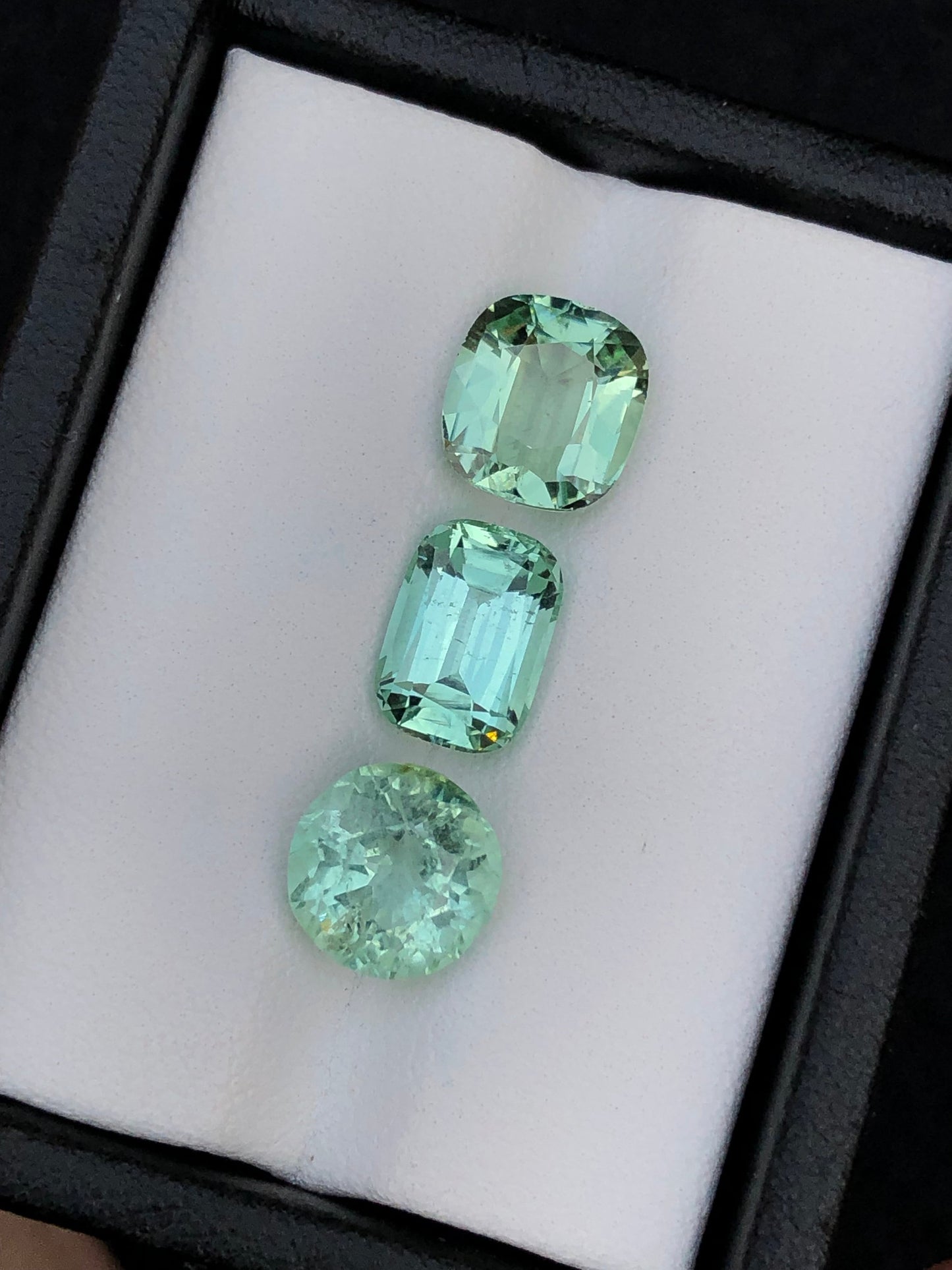 Sea foam tourmalines 6.90 carats