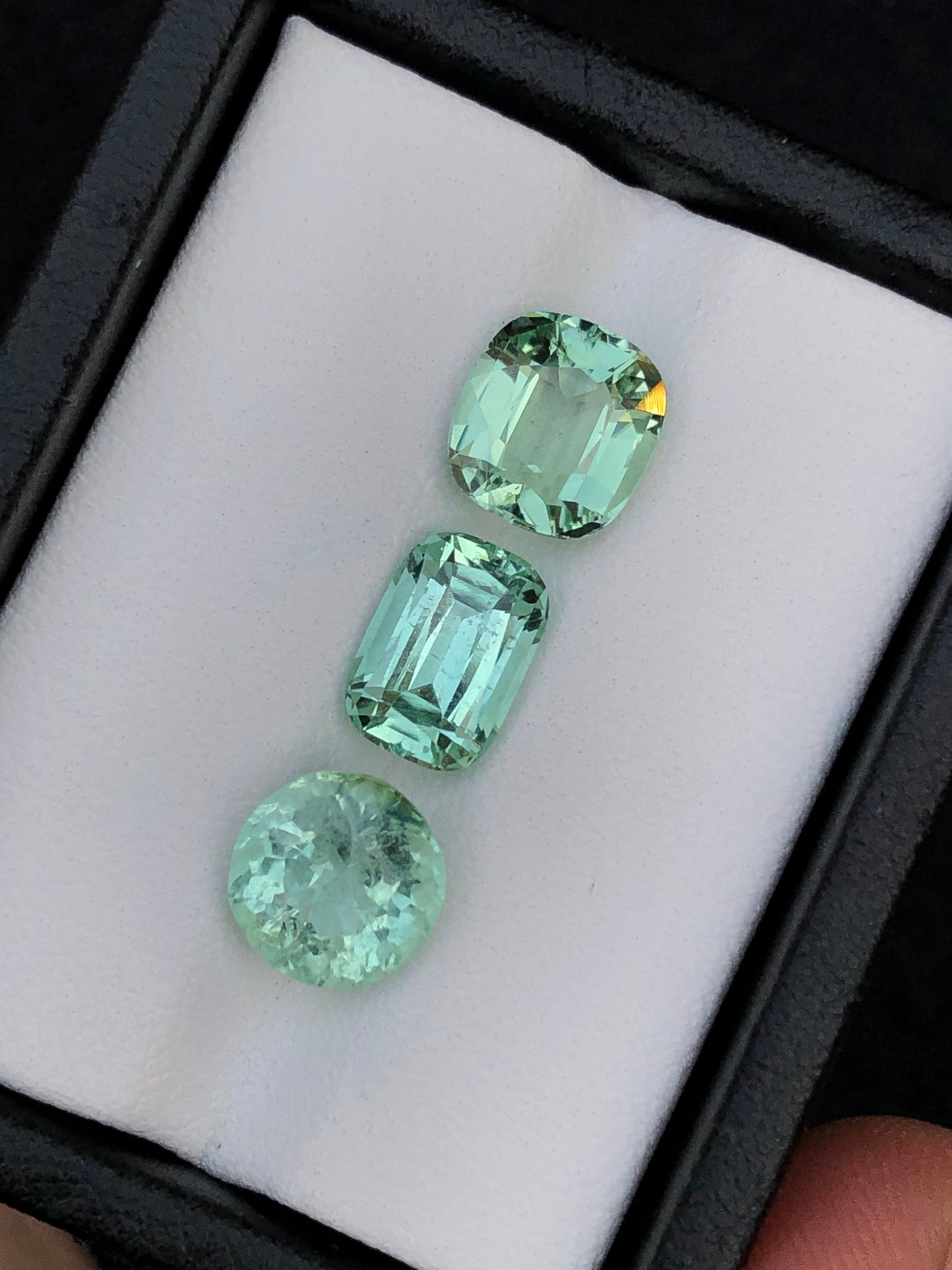 Sea foam tourmalines 6.90 carats