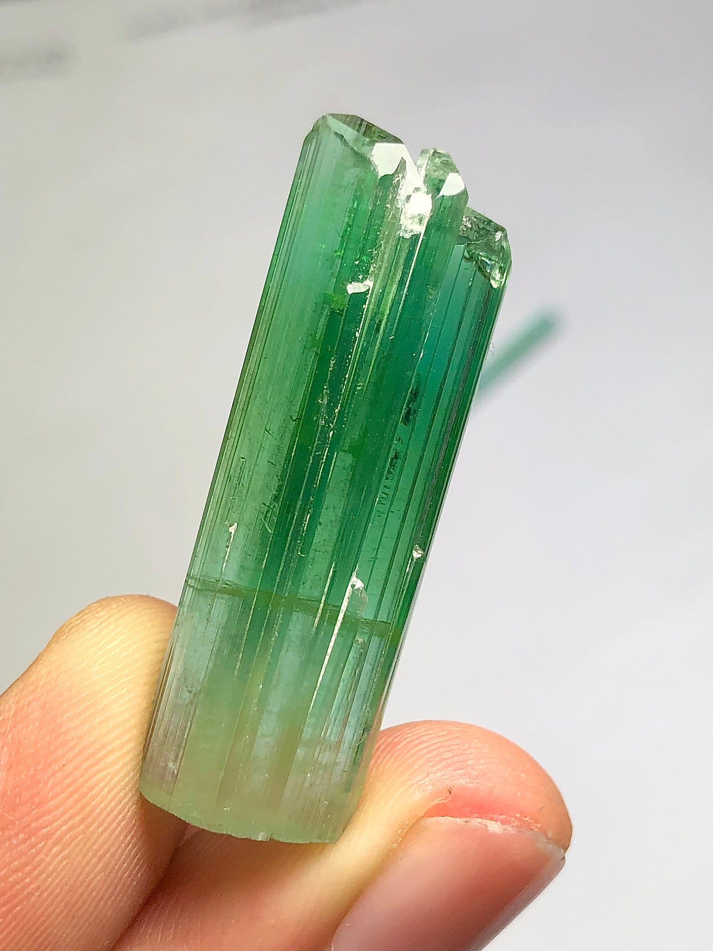 Bluish green tourmaline crystal 6.50 grams