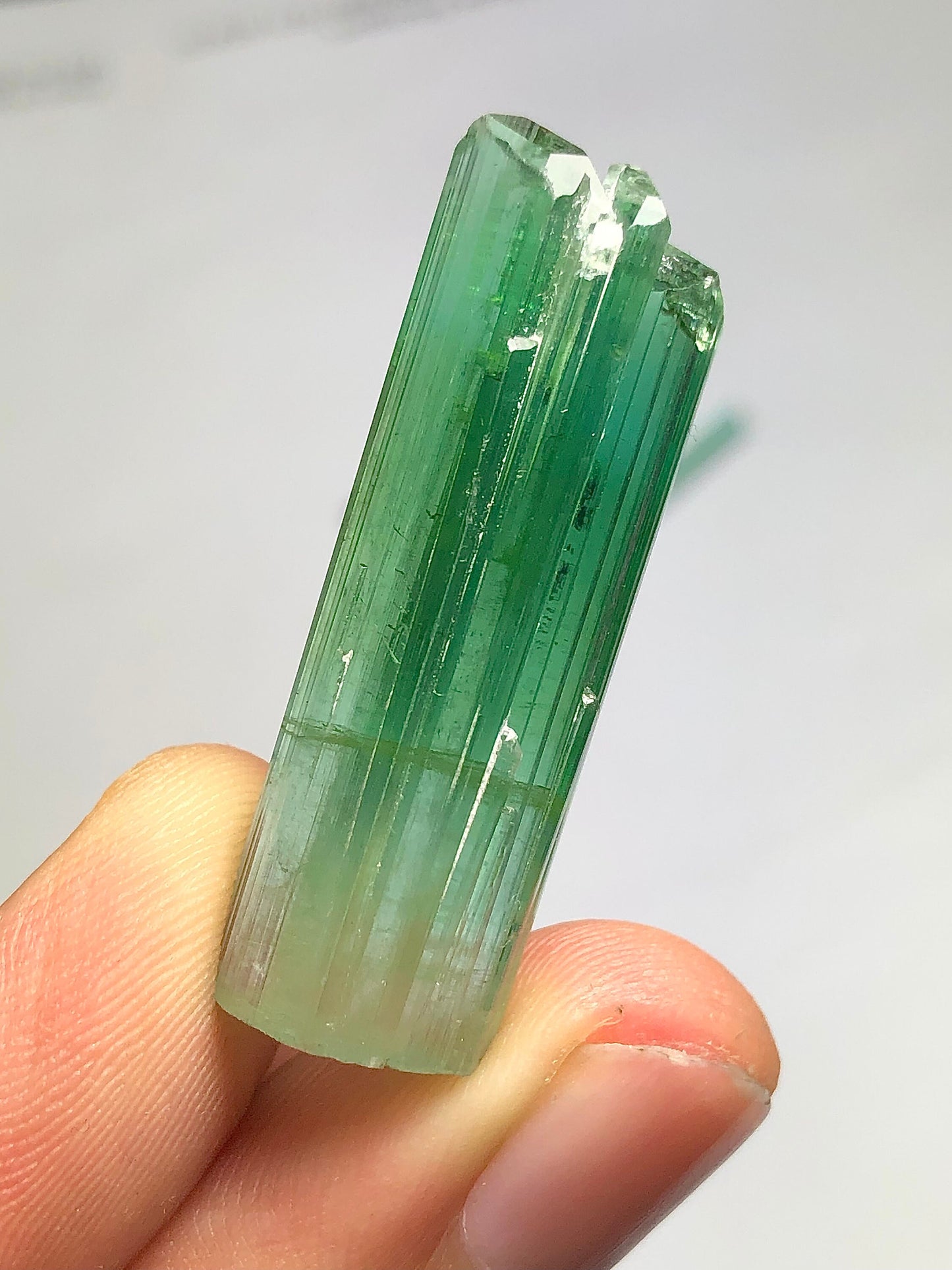 Bluish green tourmaline crystal 6.50 grams