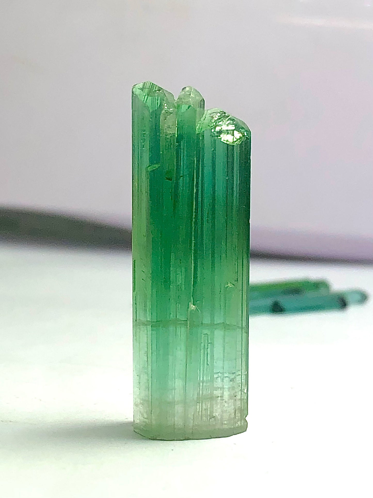 Bluish green tourmaline crystal 6.50 grams