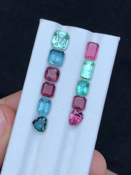 Multi colours tourmaline lot 10.80 carats