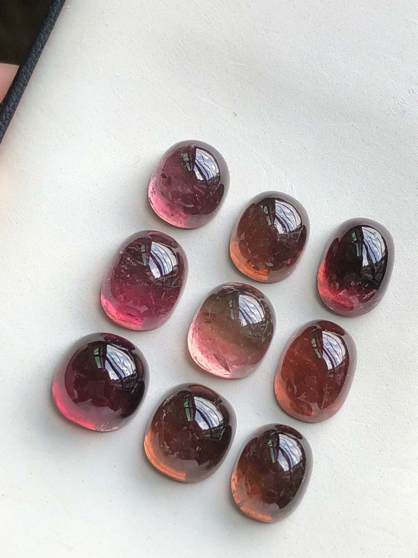 Natural tourmaline cabochons 42.70 carats