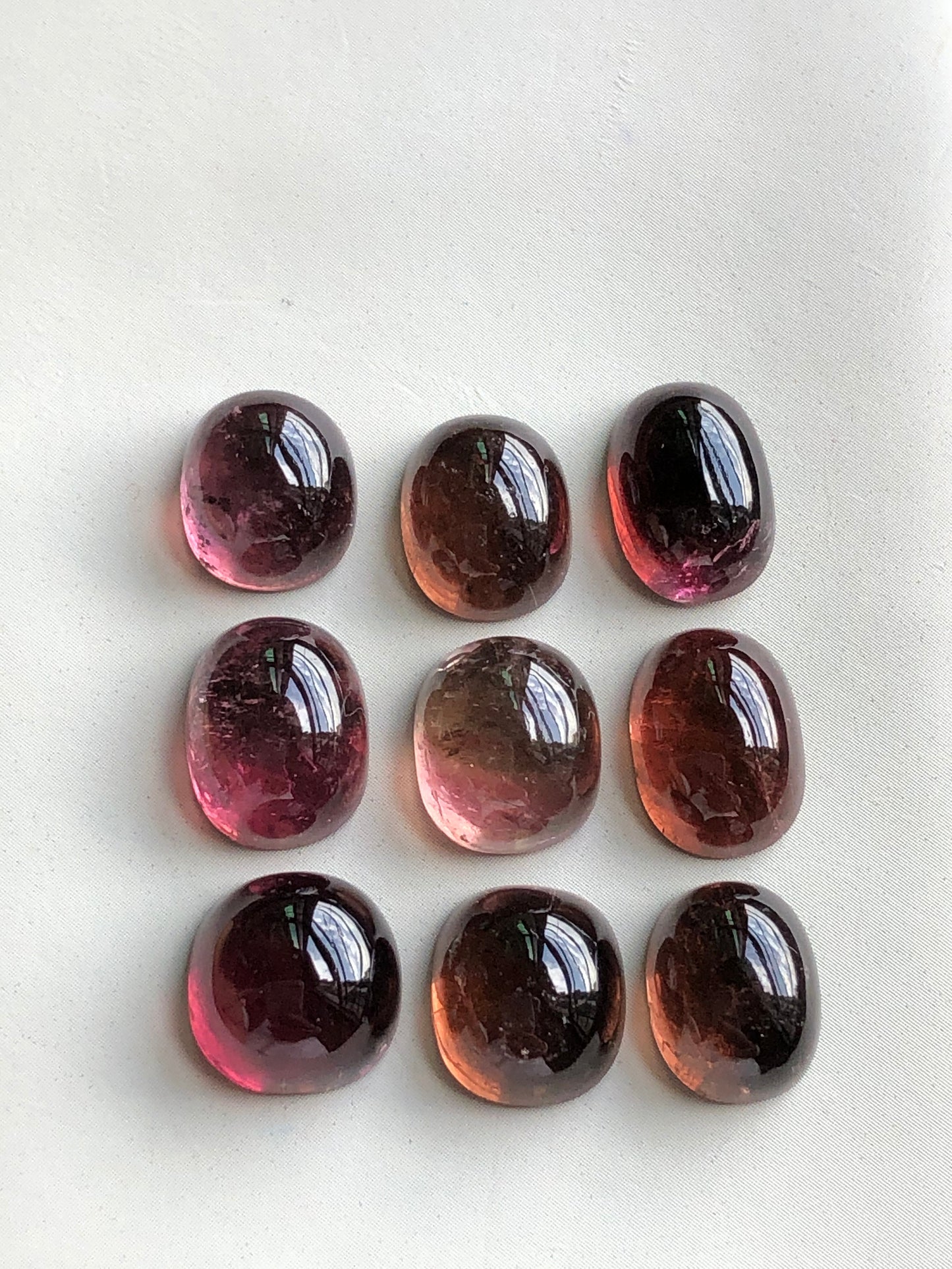 Natural tourmaline cabochons 42.70 carats