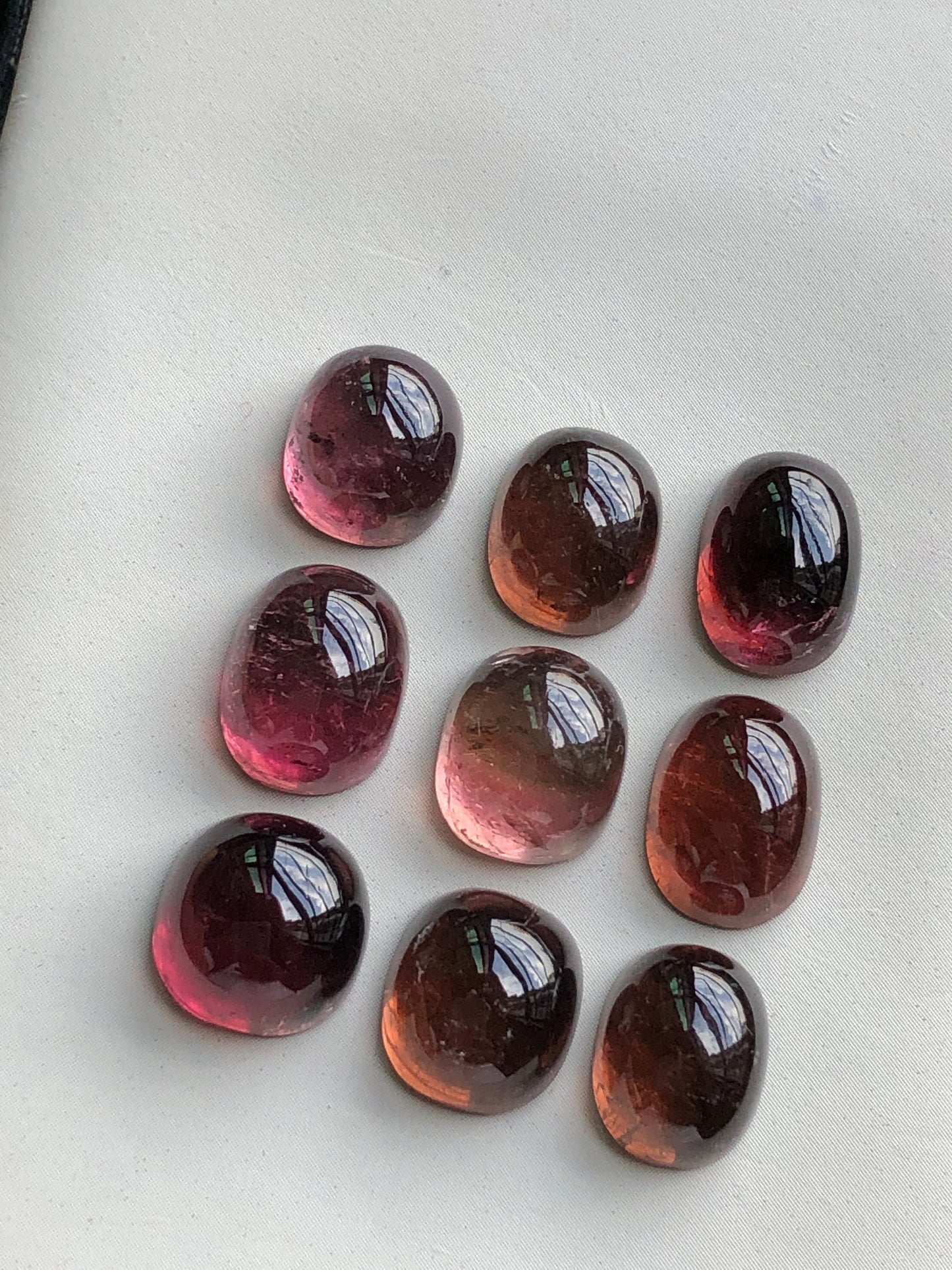 Natural tourmaline cabochons 42.70 carats