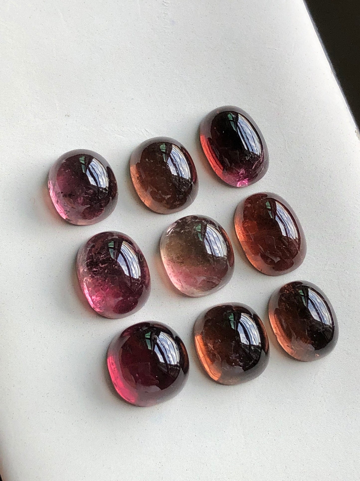 Natural tourmaline cabochons 42.70 carats