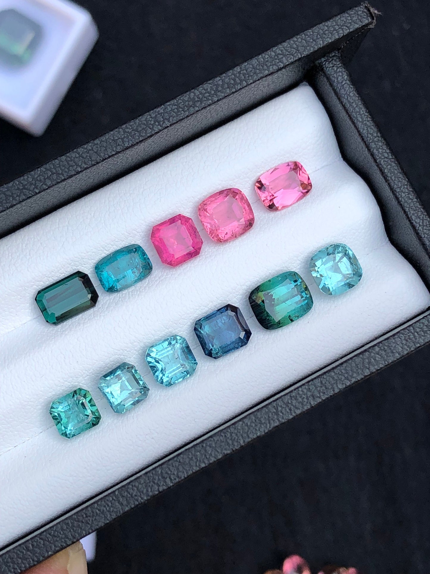 Pink and blue tourmaline lot 13 carats