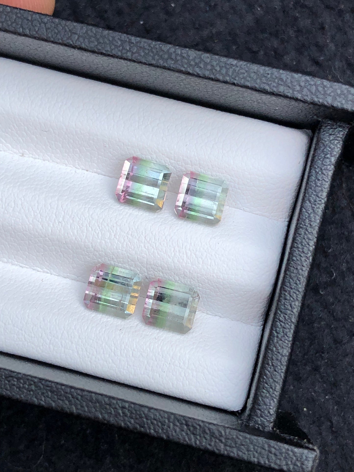 Bi colour tourmaline pairs 4.90 carats