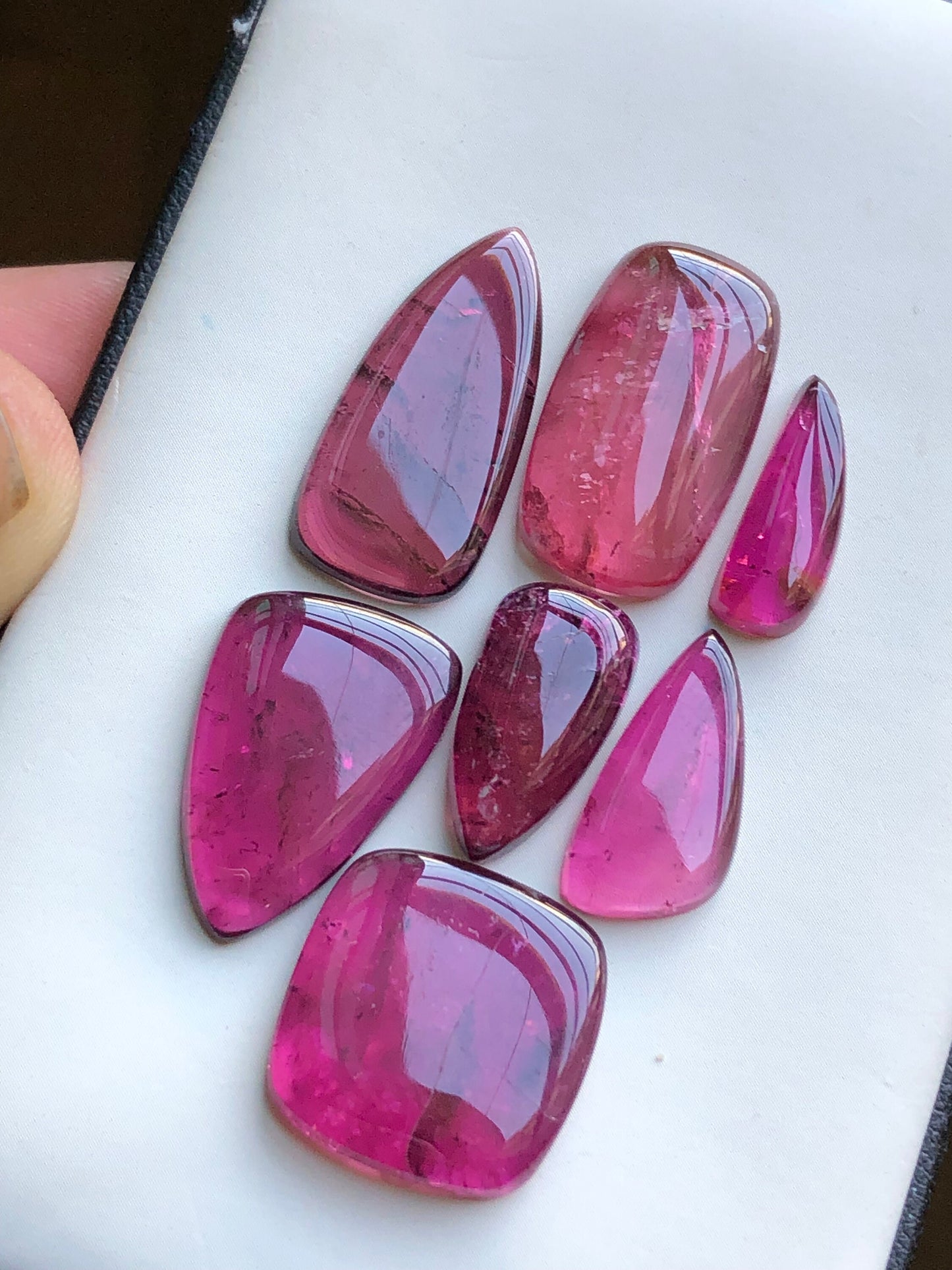 Pink tourmaline cabochons lot 60.60 carats