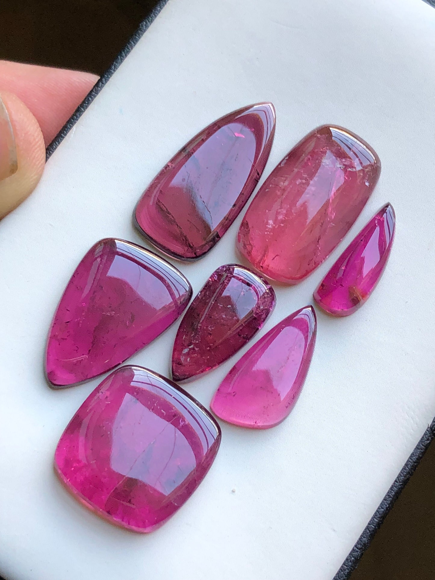 Pink tourmaline cabochons lot 60.60 carats