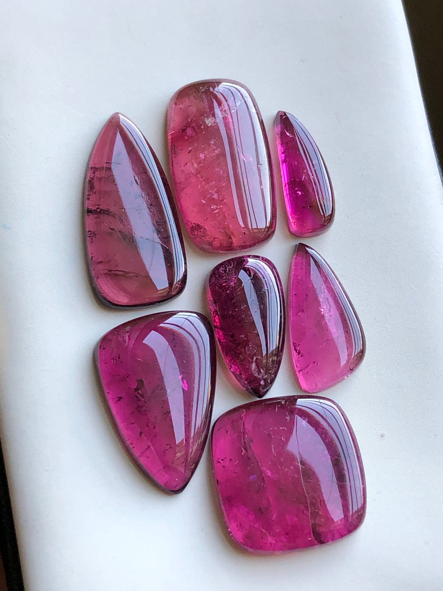 Pink tourmaline cabochons lot 60.60 carats