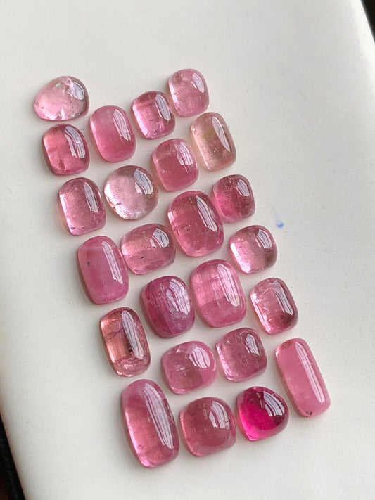 Pink tourmaline cabochons lot 32.85 carats