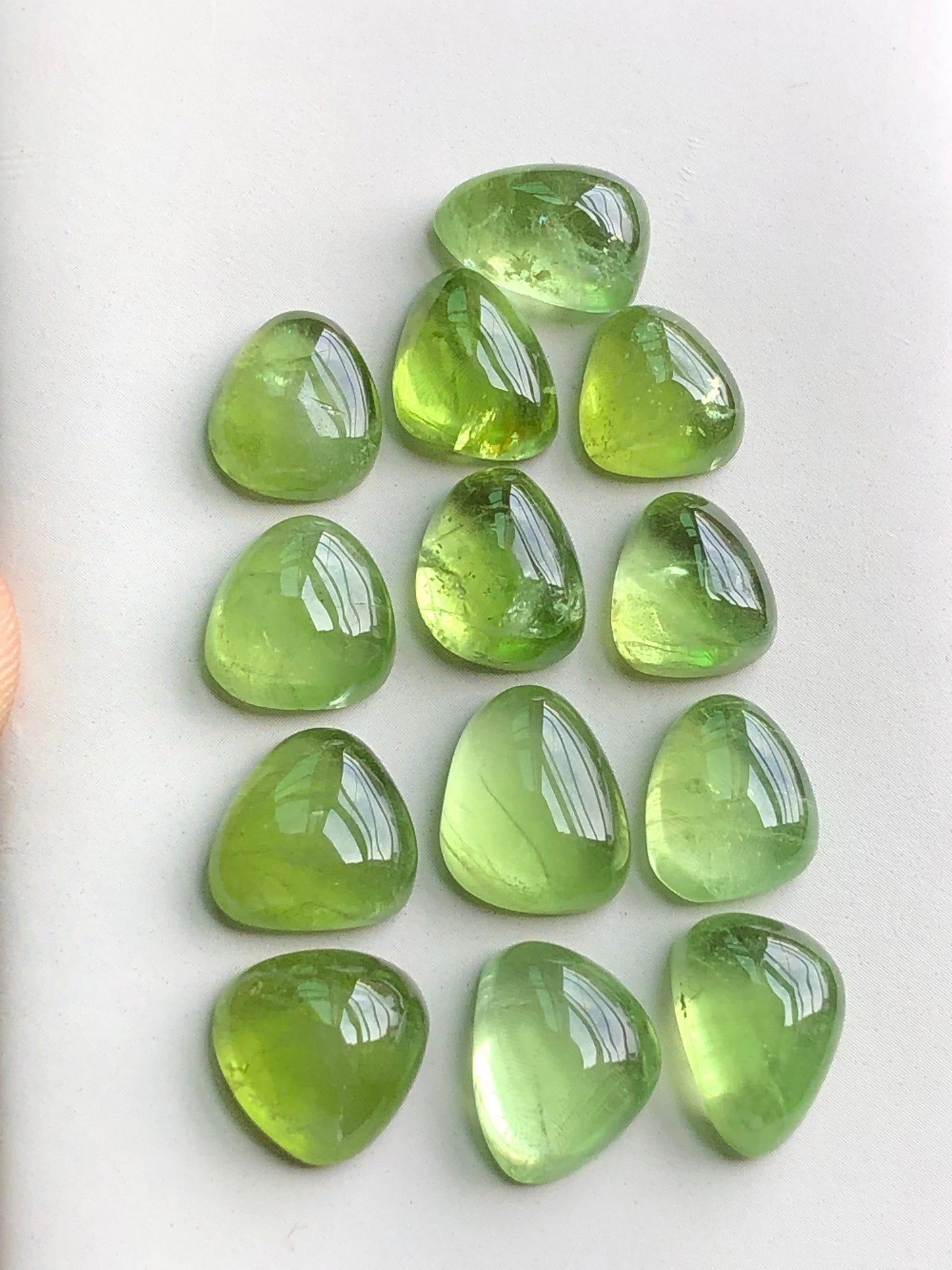 Natural peridot cabochons 72.50 carats