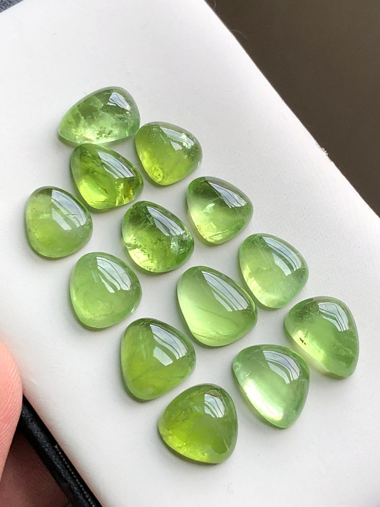 Natural peridot cabochons 72.50 carats