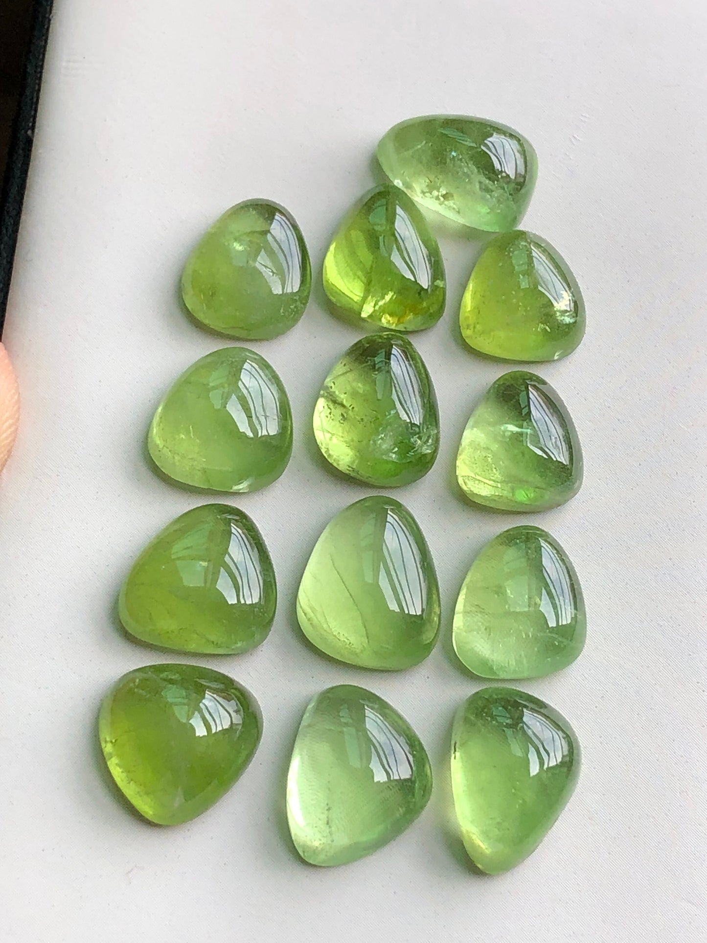 Natural peridot cabochons 72.50 carats