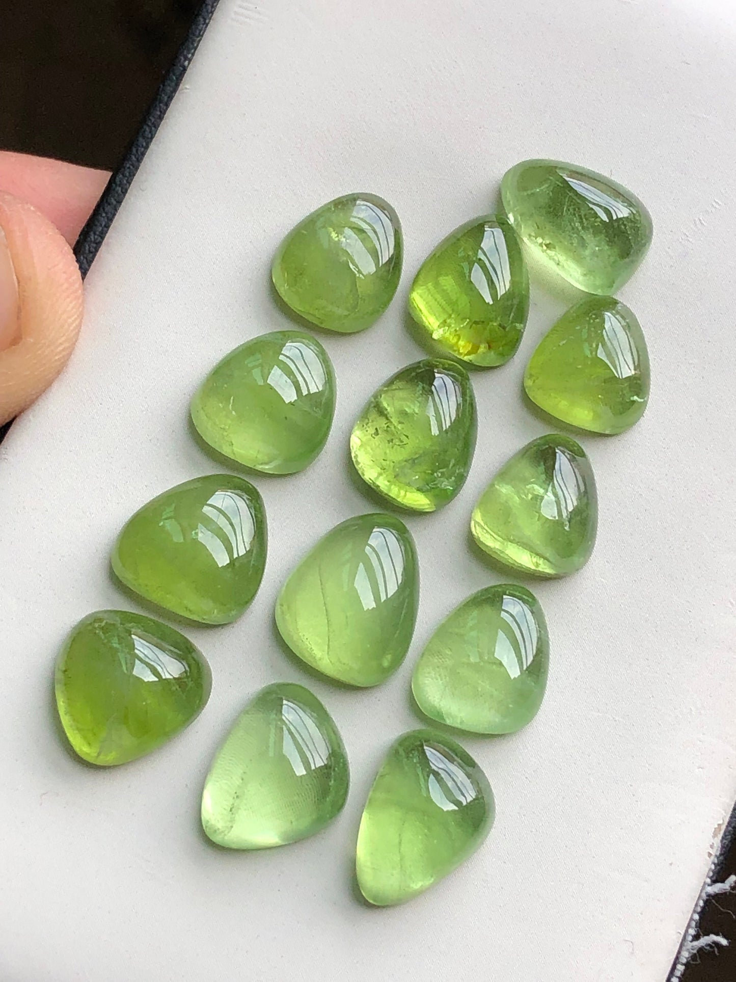 Natural peridot cabochons 72.50 carats