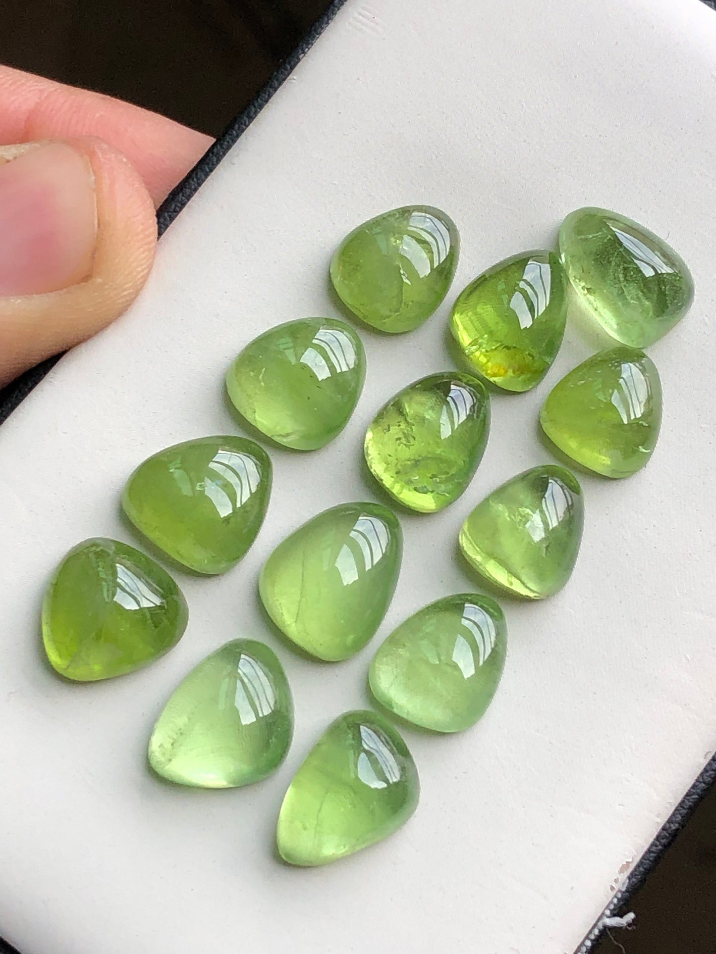 Natural peridot cabochons 72.50 carats