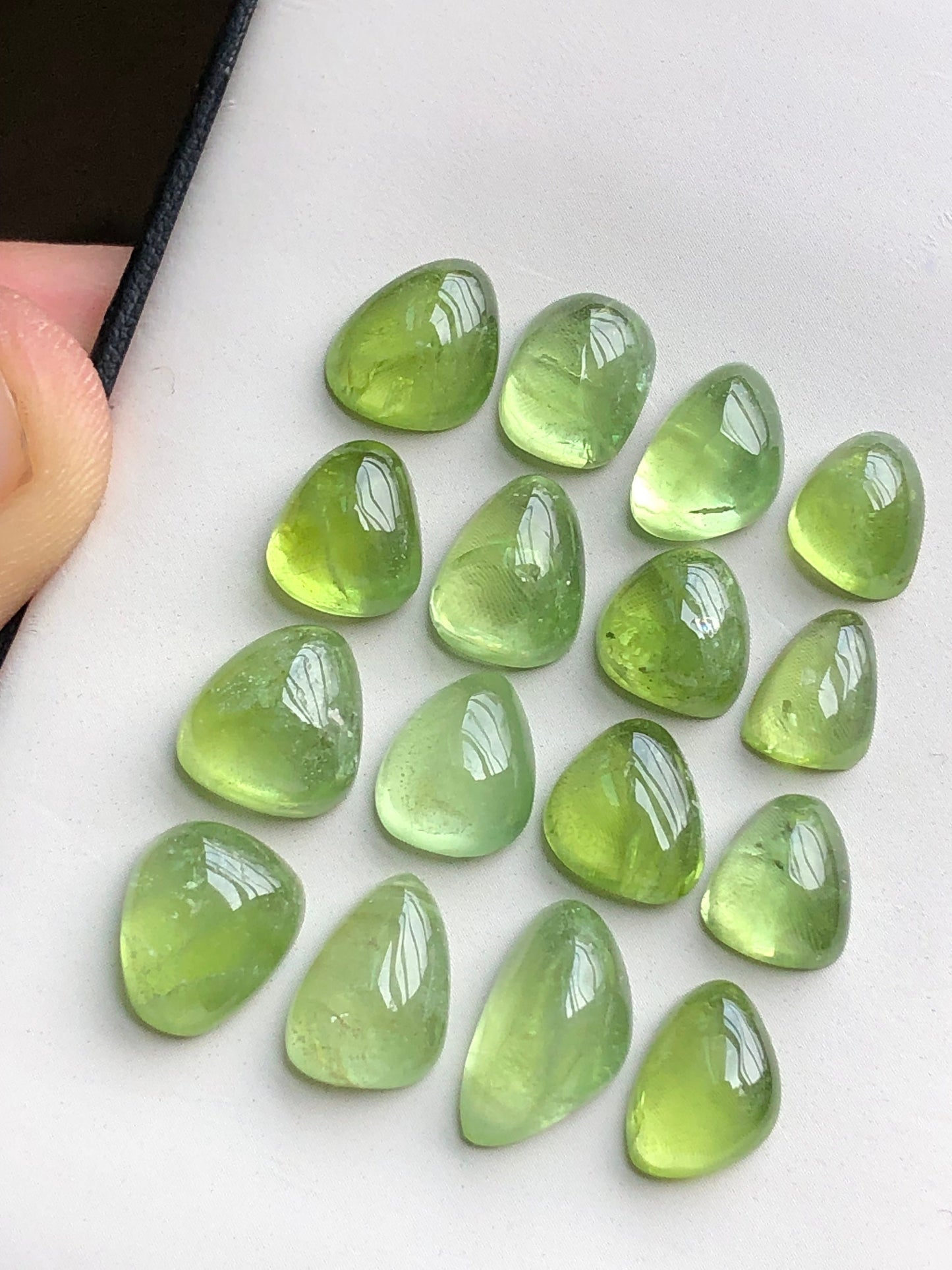 Natural peridot cabochons 57.90 carats