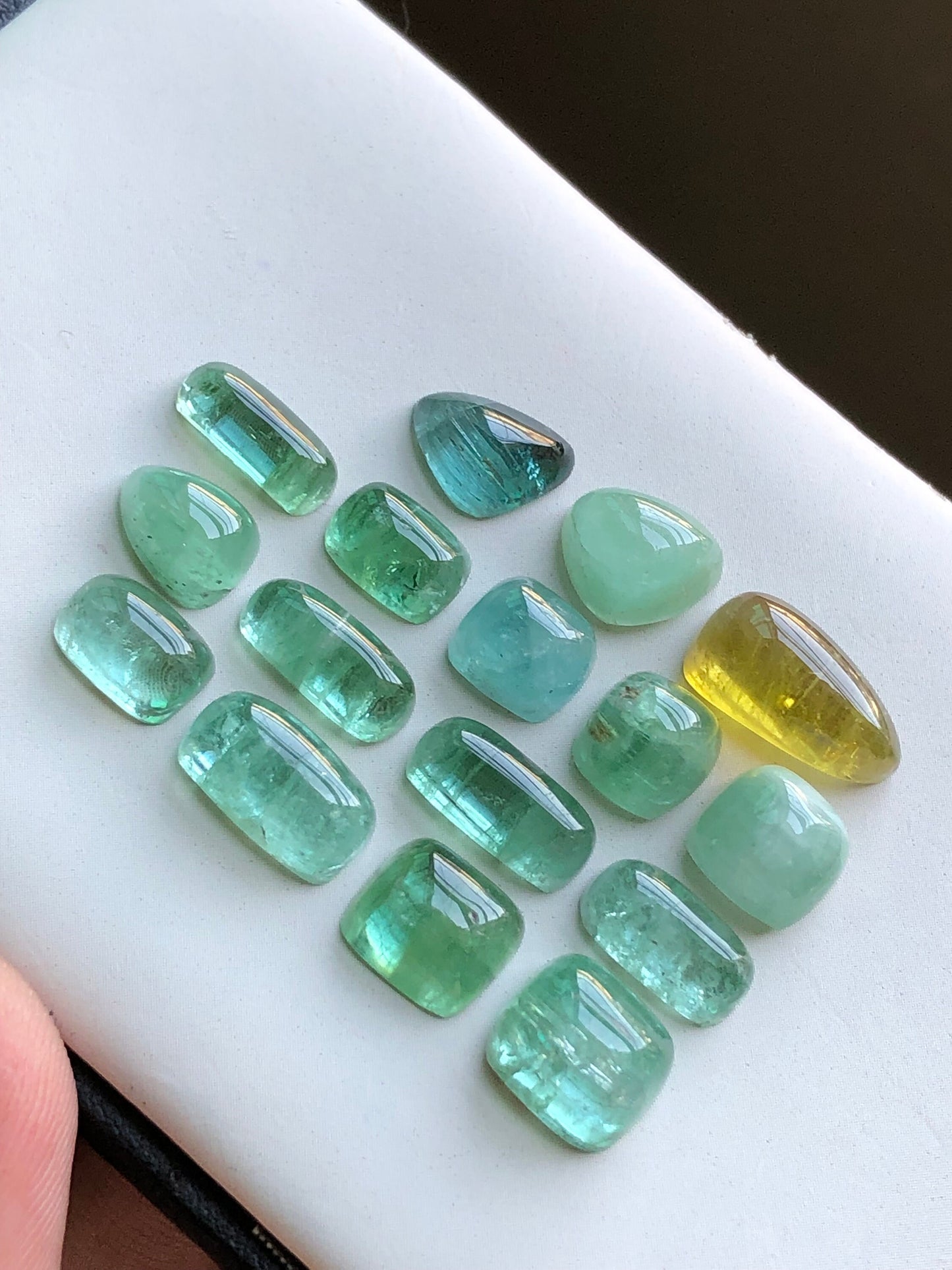 Natural tourmaline cabochons 50 carats