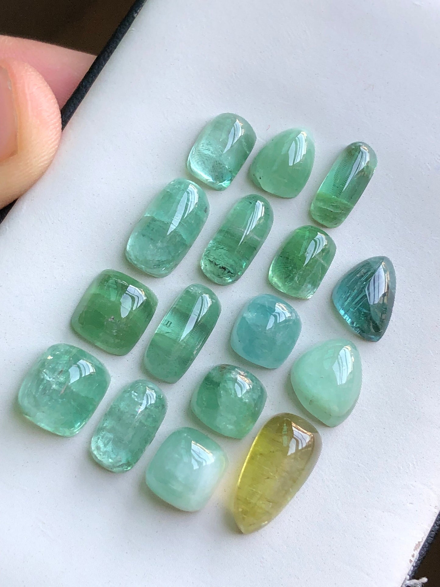 Natural tourmaline cabochons 50 carats